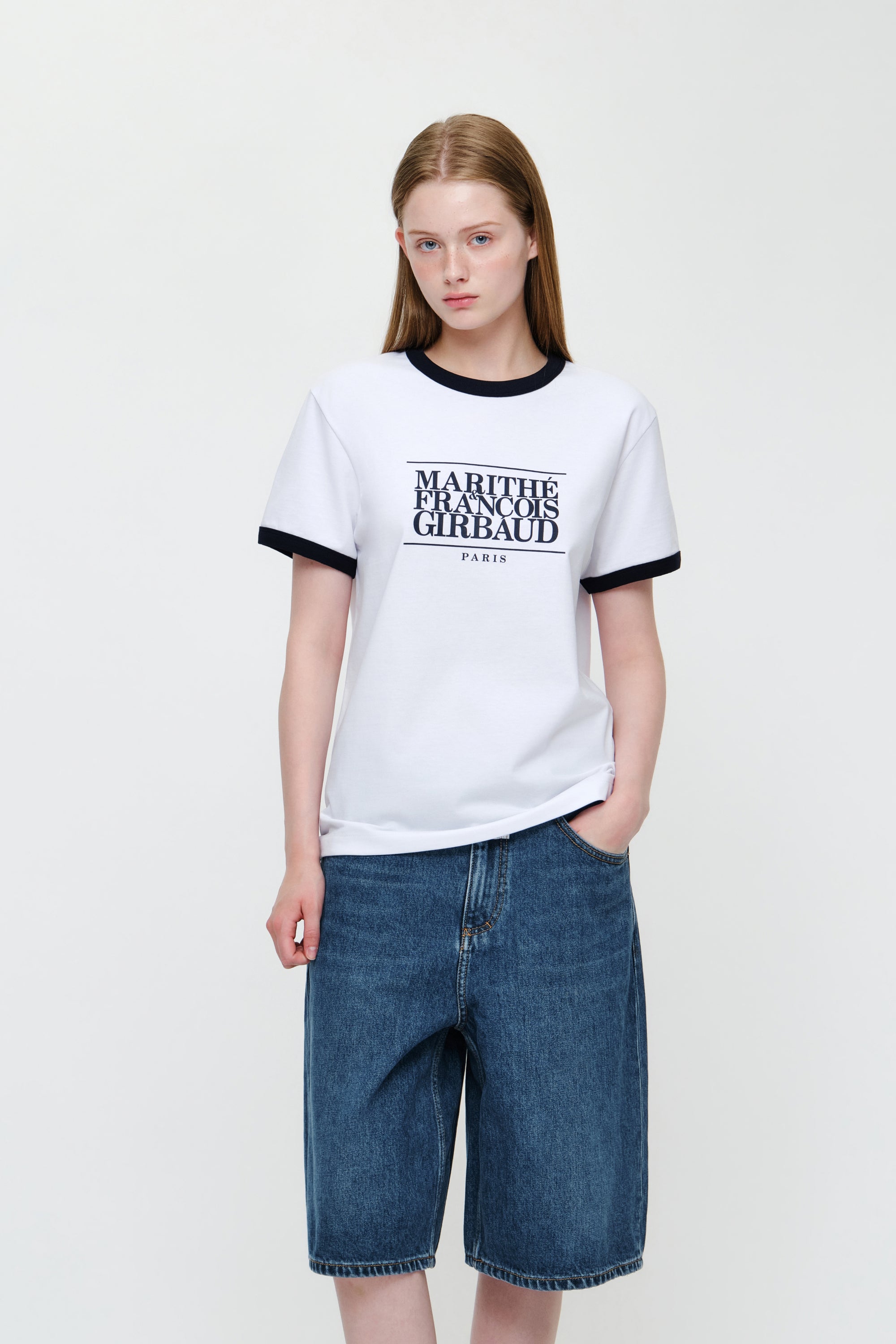Aerocool Classic Logo Ringer Tee White