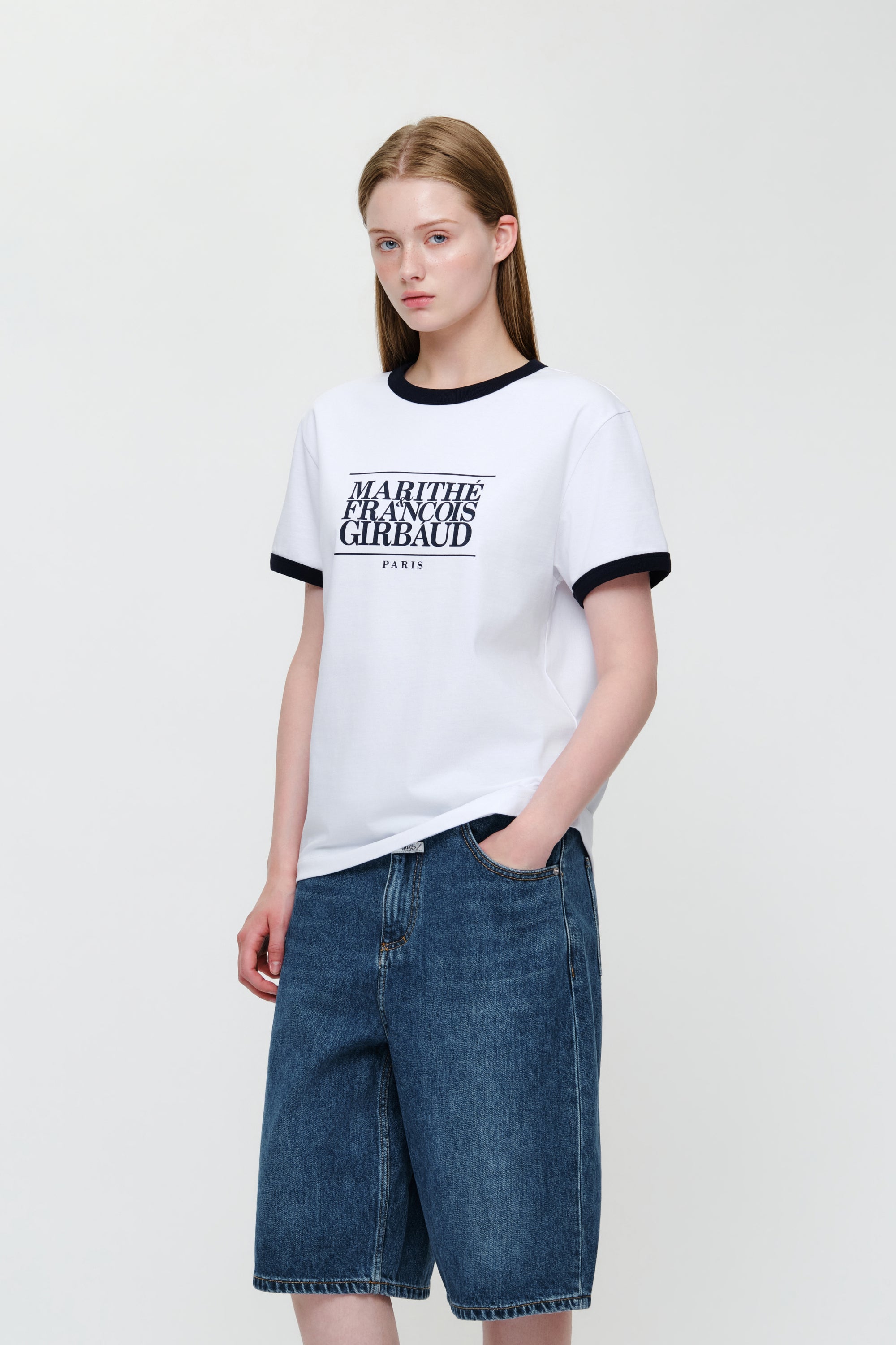 Aerocool Classic Logo Ringer Tee White