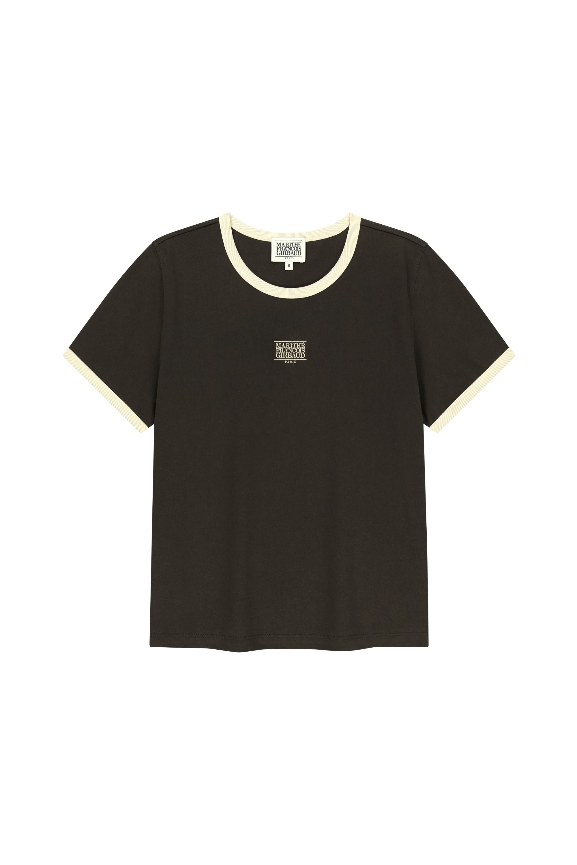 W Classic Logo Ringer Tee Dark Brown