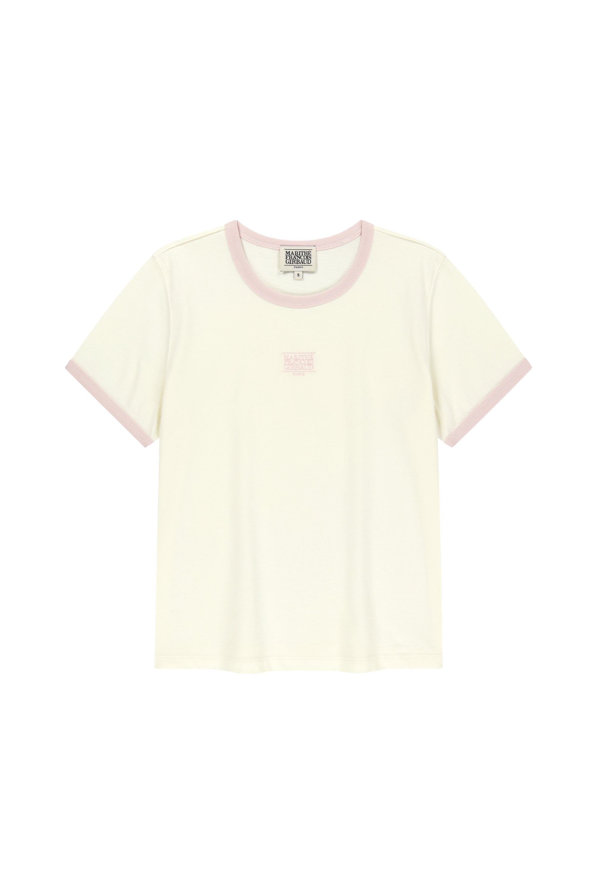 W Classic Logo Ringer Tee Ivory