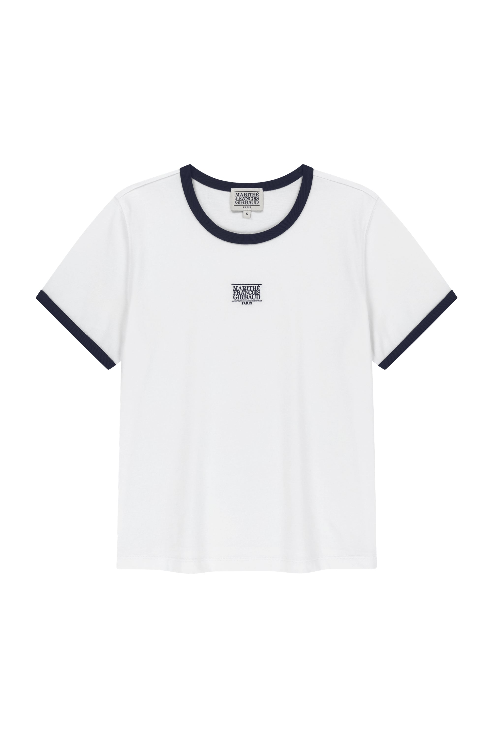 W Classic Logo Ringer Tee White