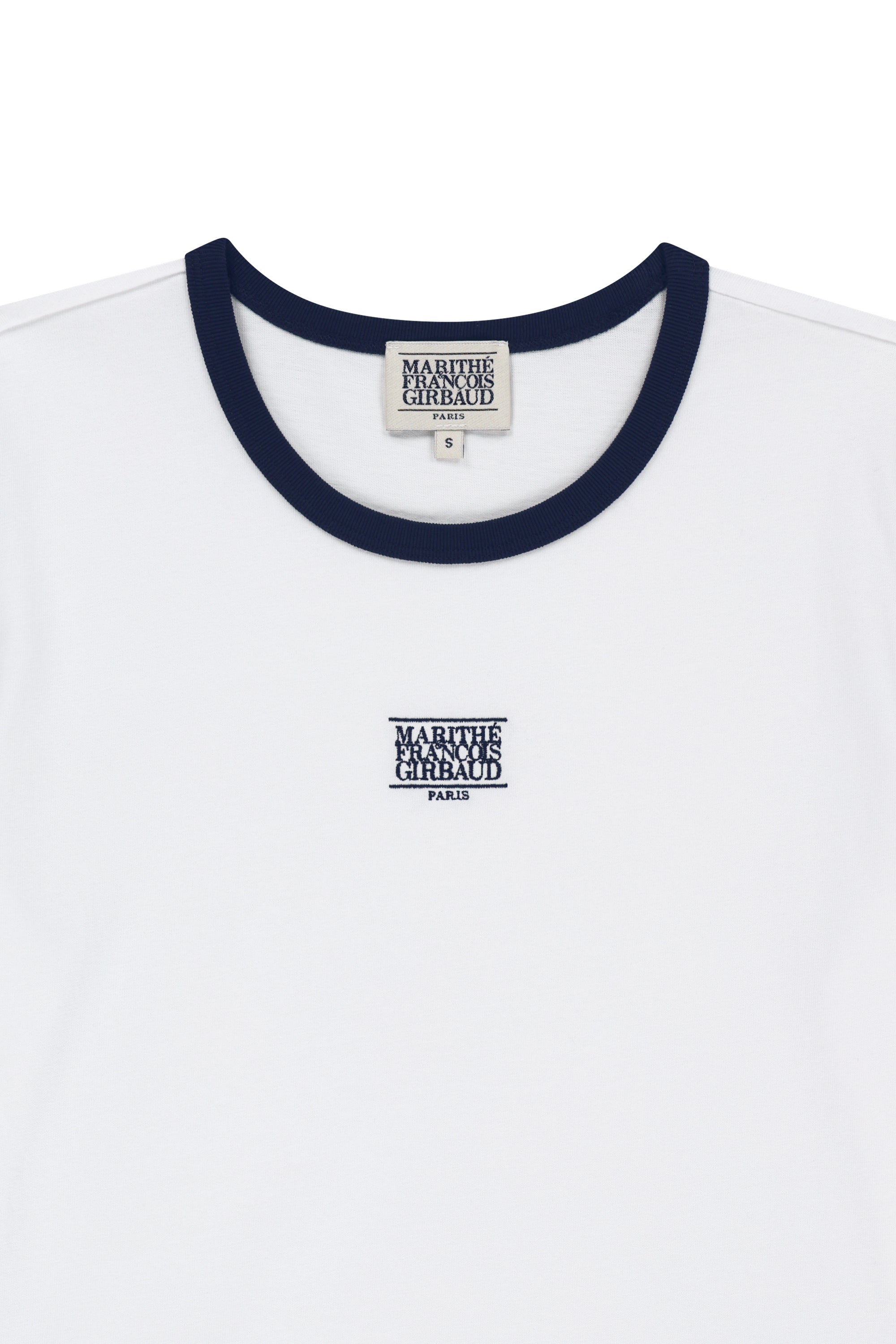 W Classic Logo Ringer Tee White
