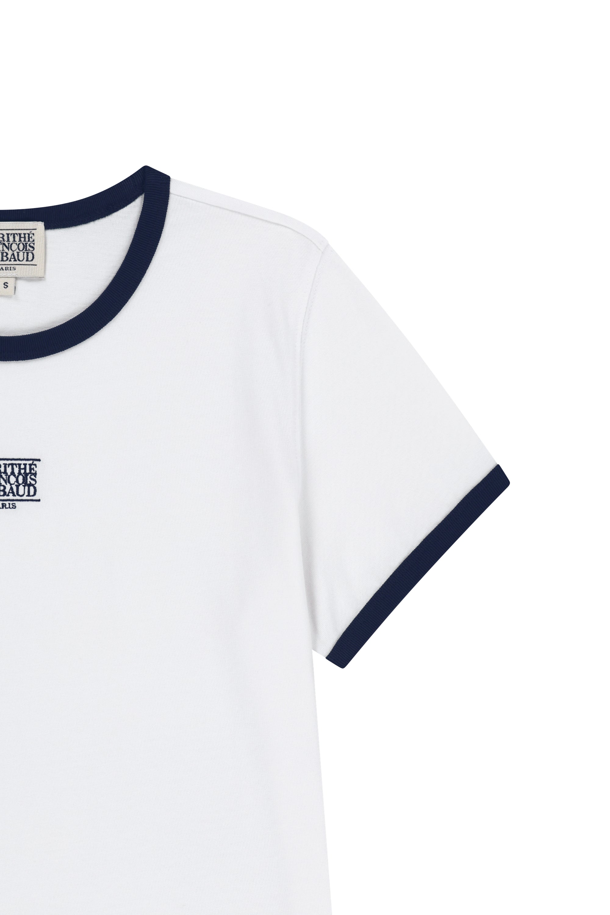 W Classic Logo Ringer Tee White