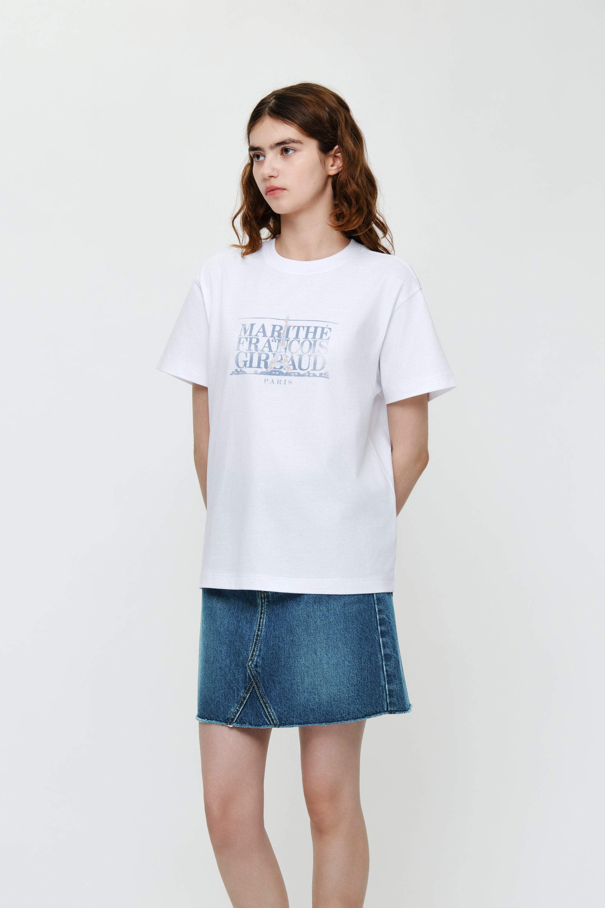 Eiffel Classic Logo Tee White