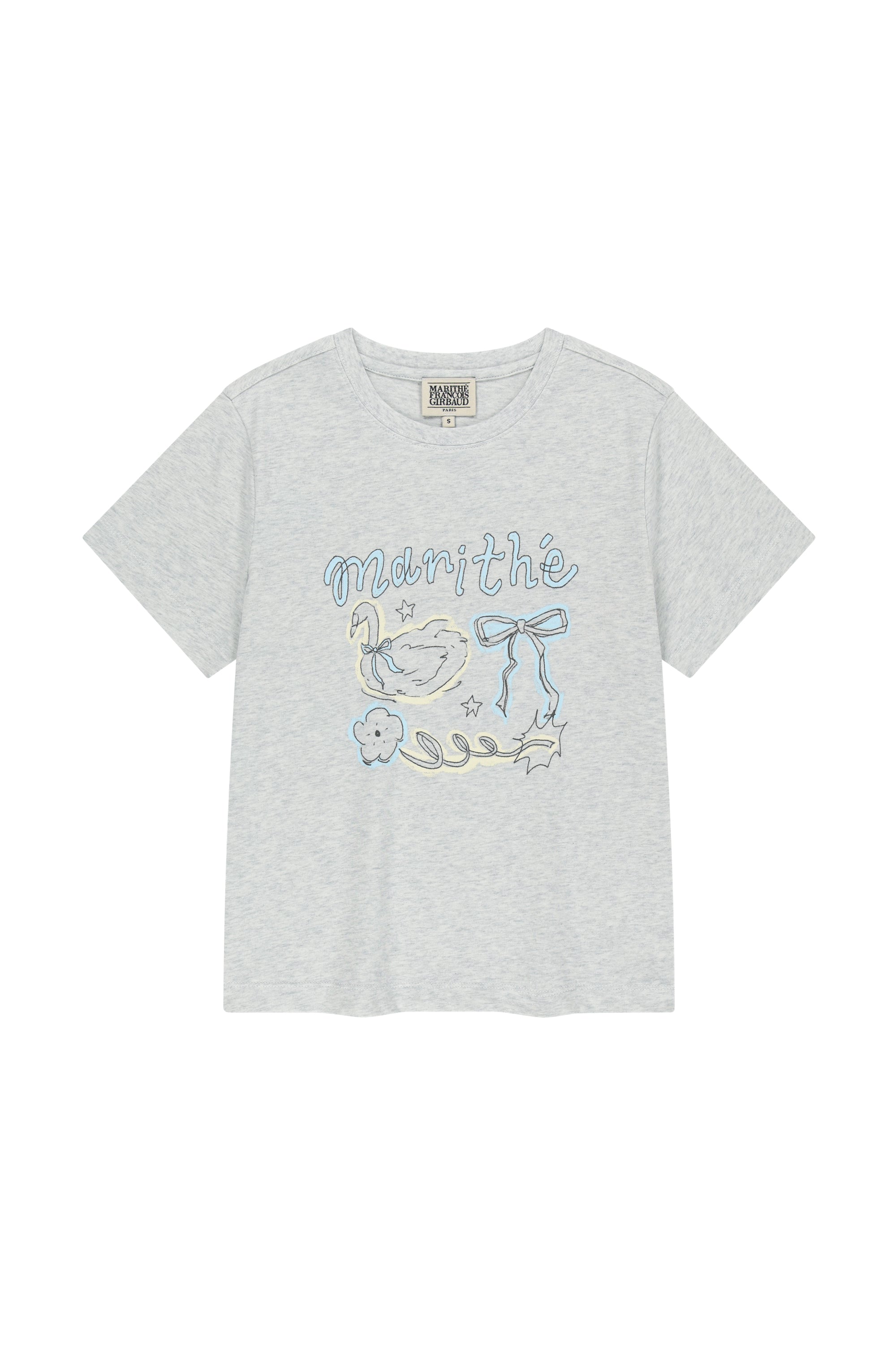 W Swan Graphic Tee Light Heather Gray