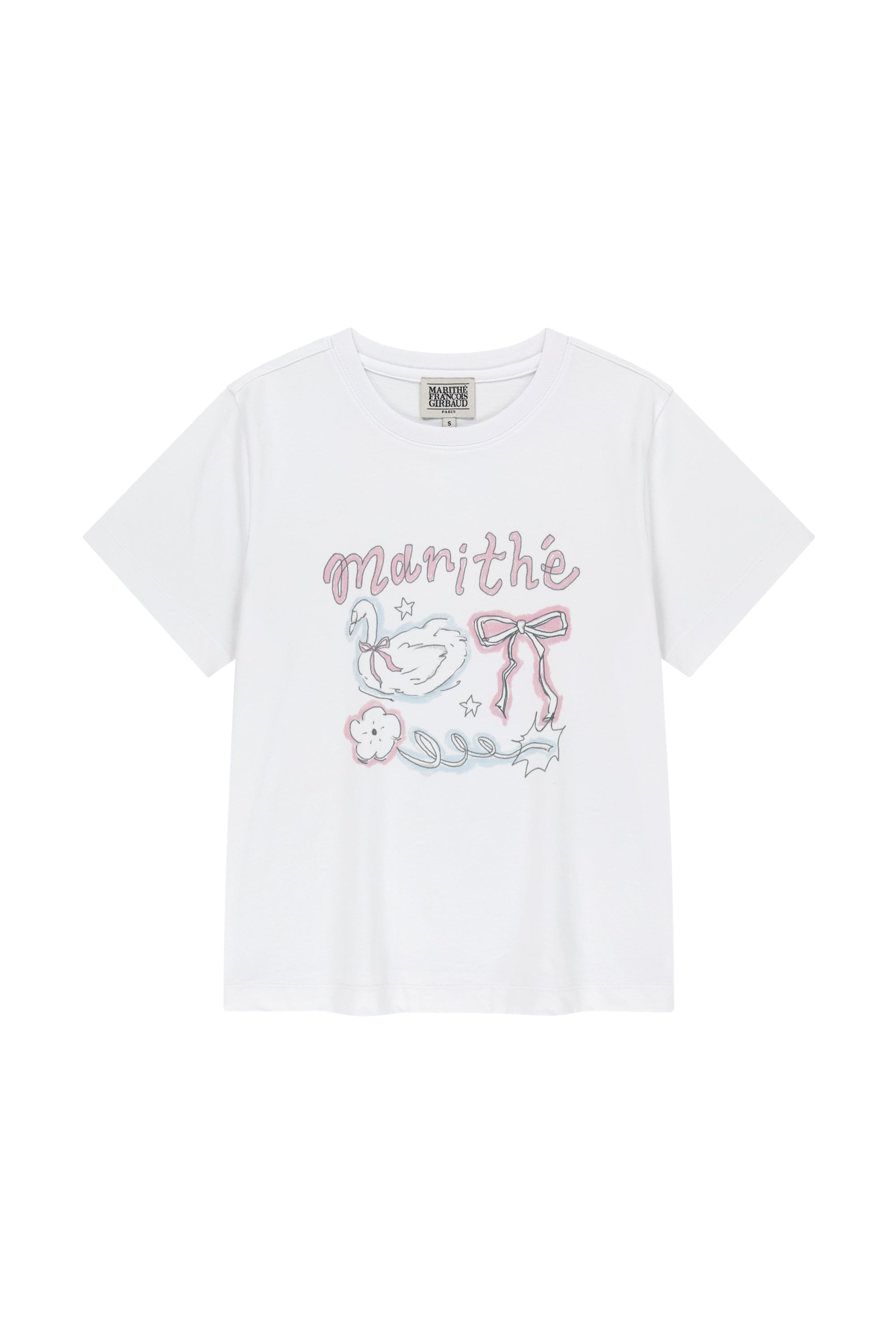 W Swan Graphic Tee White