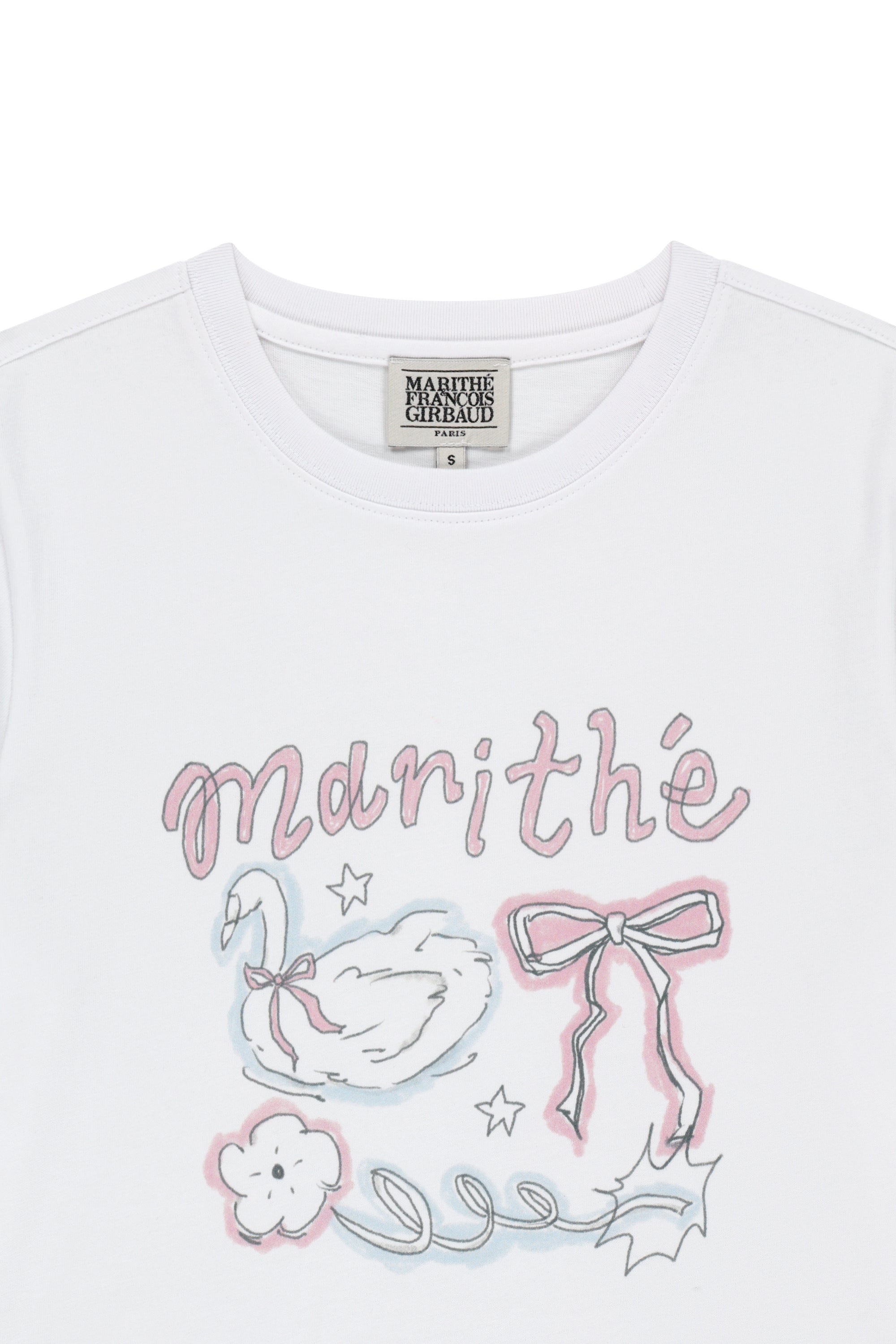 W Swan Graphic Tee White
