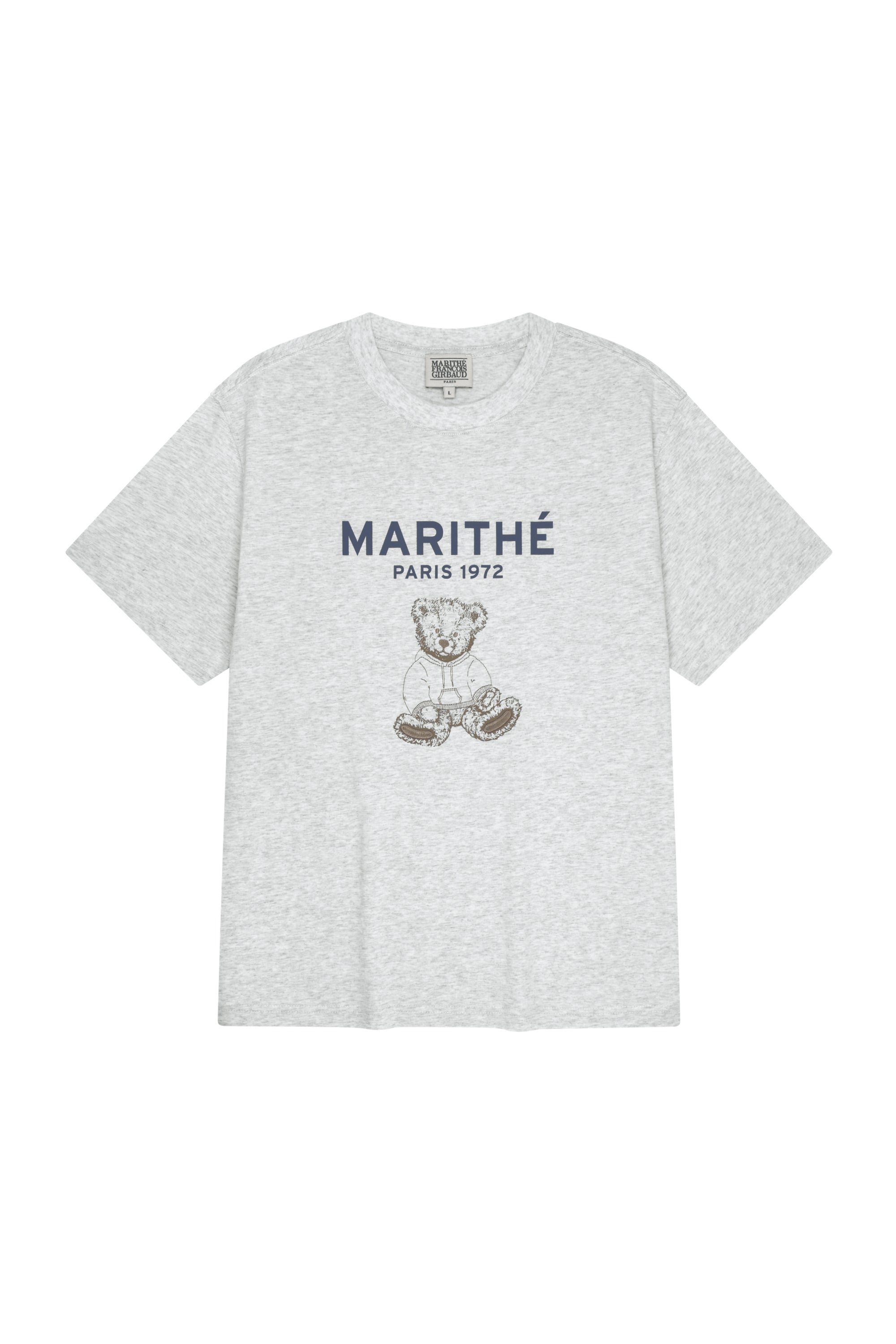 Doodle Bear Tee Light Heather Gray