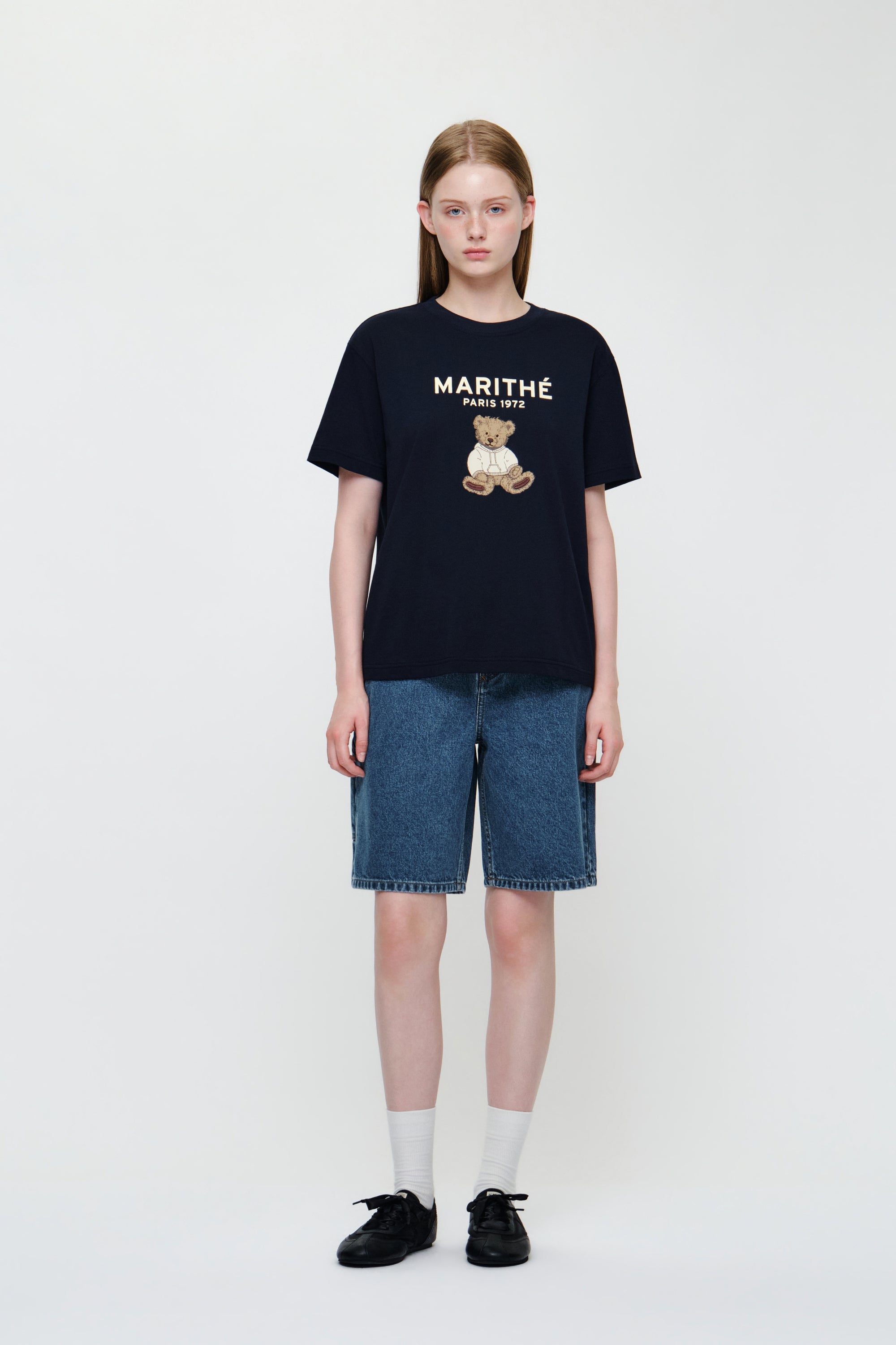 Doodle Bear Tee Navy