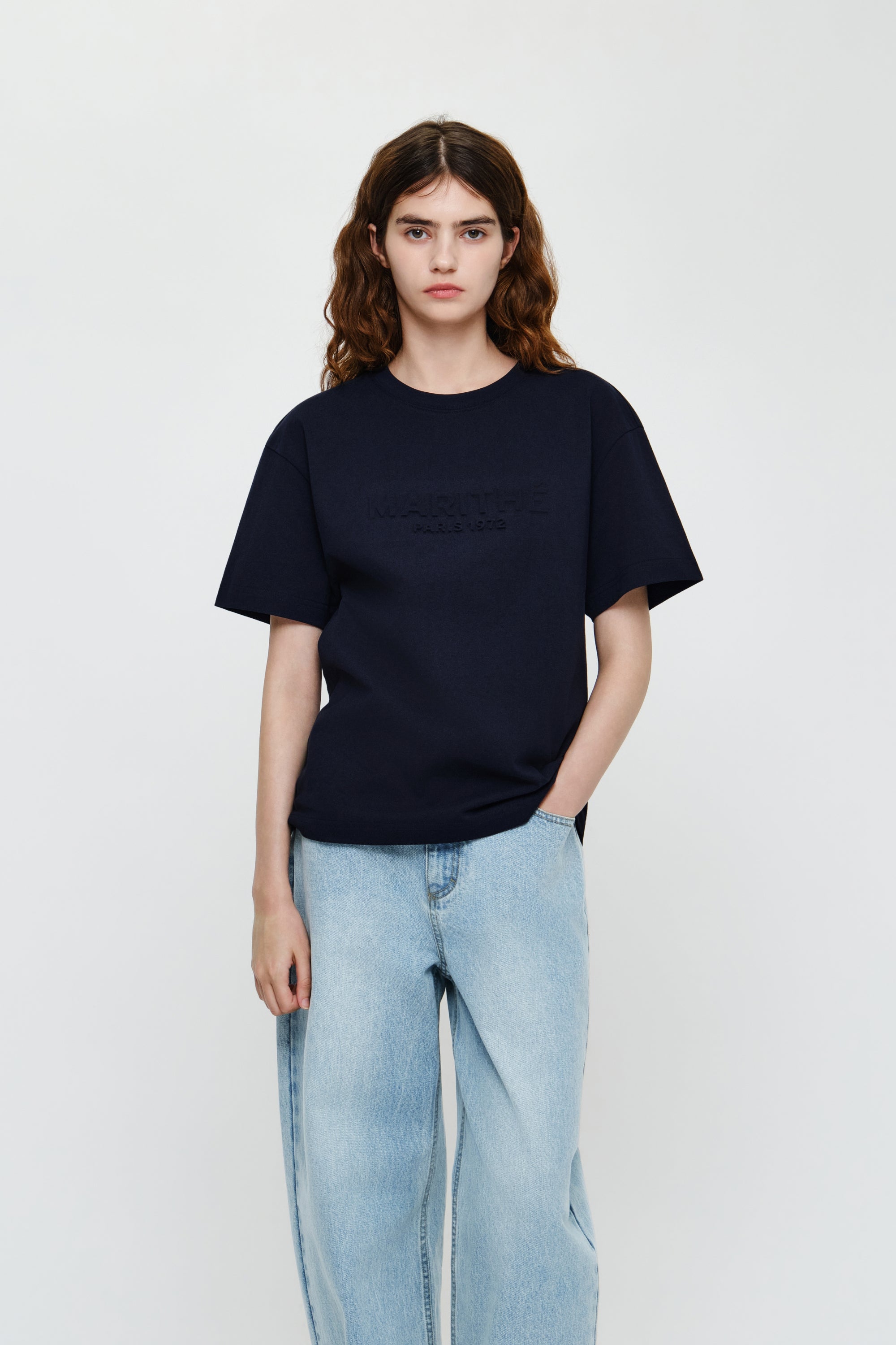 Embo Regular Logo Tee Navy
