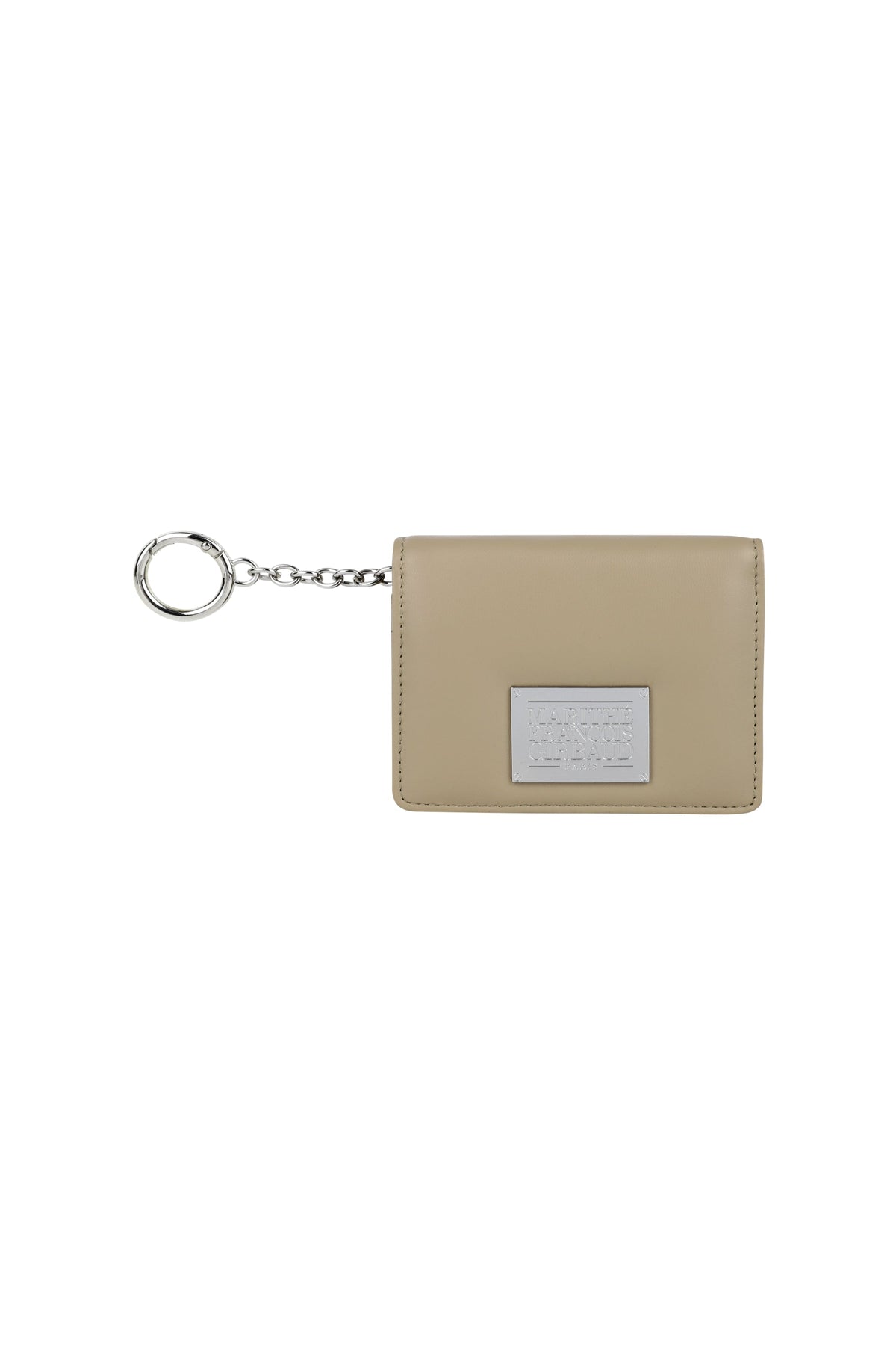 Classic Logo Flap Card Wallet Dark Beige