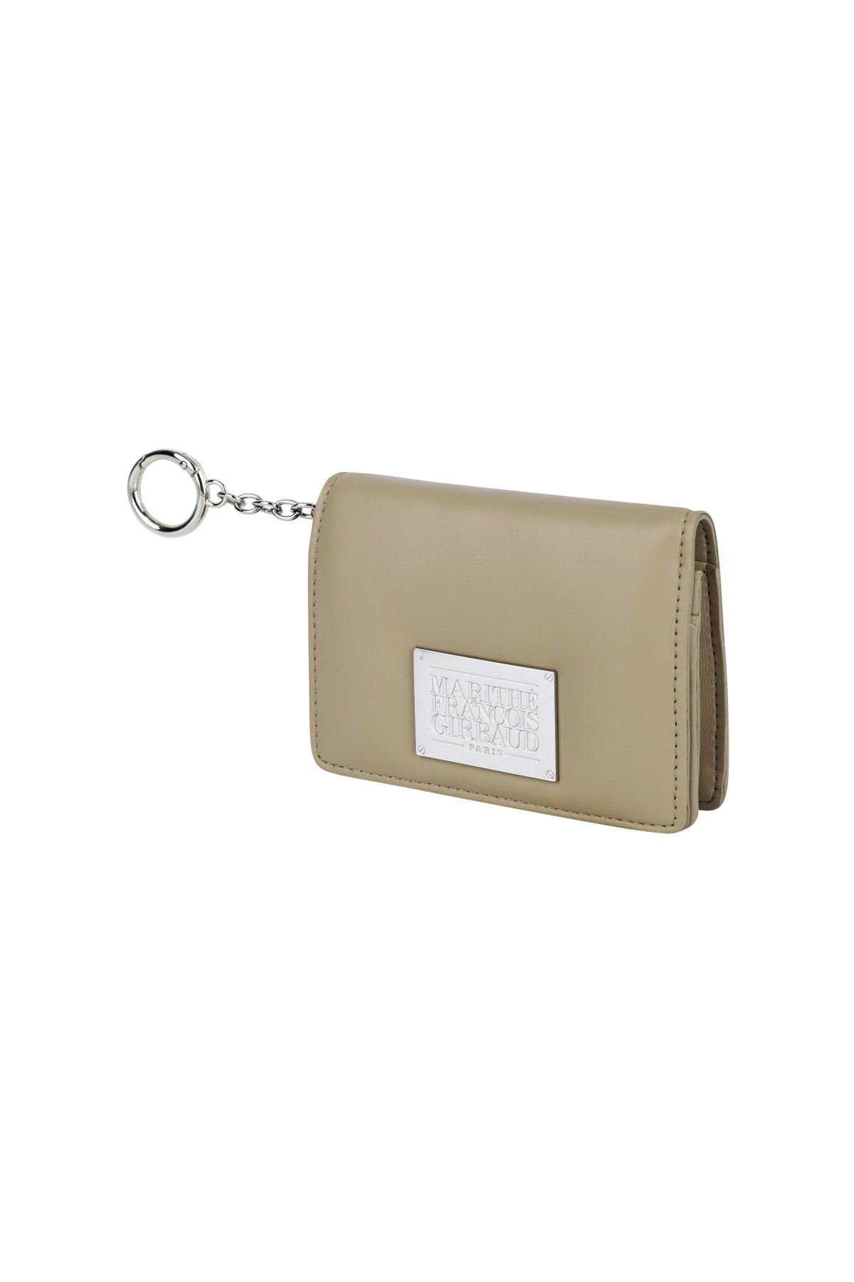 Classic Logo Flap Card Wallet Dark Beige