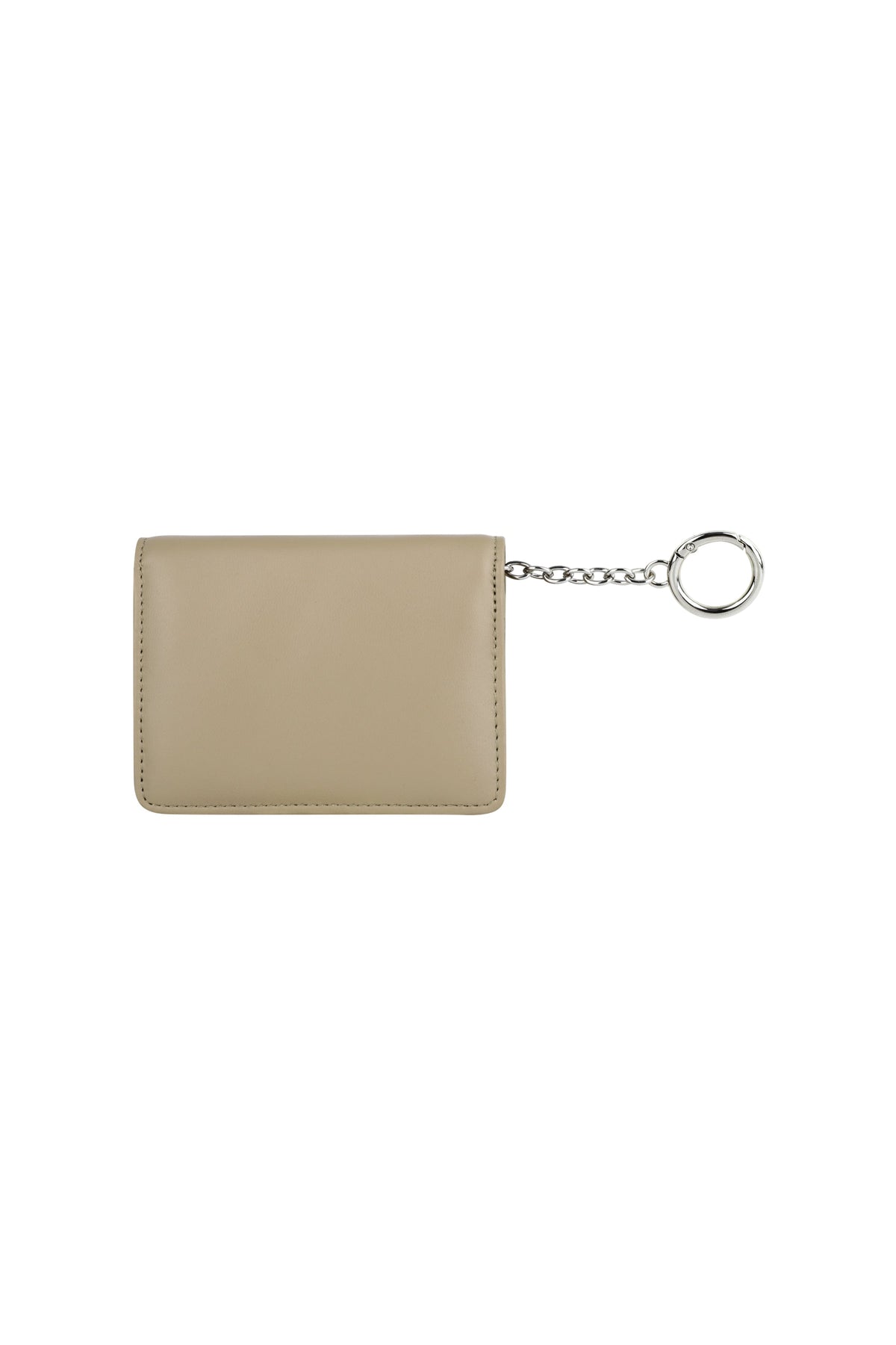 Classic Logo Flap Card Wallet Dark Beige