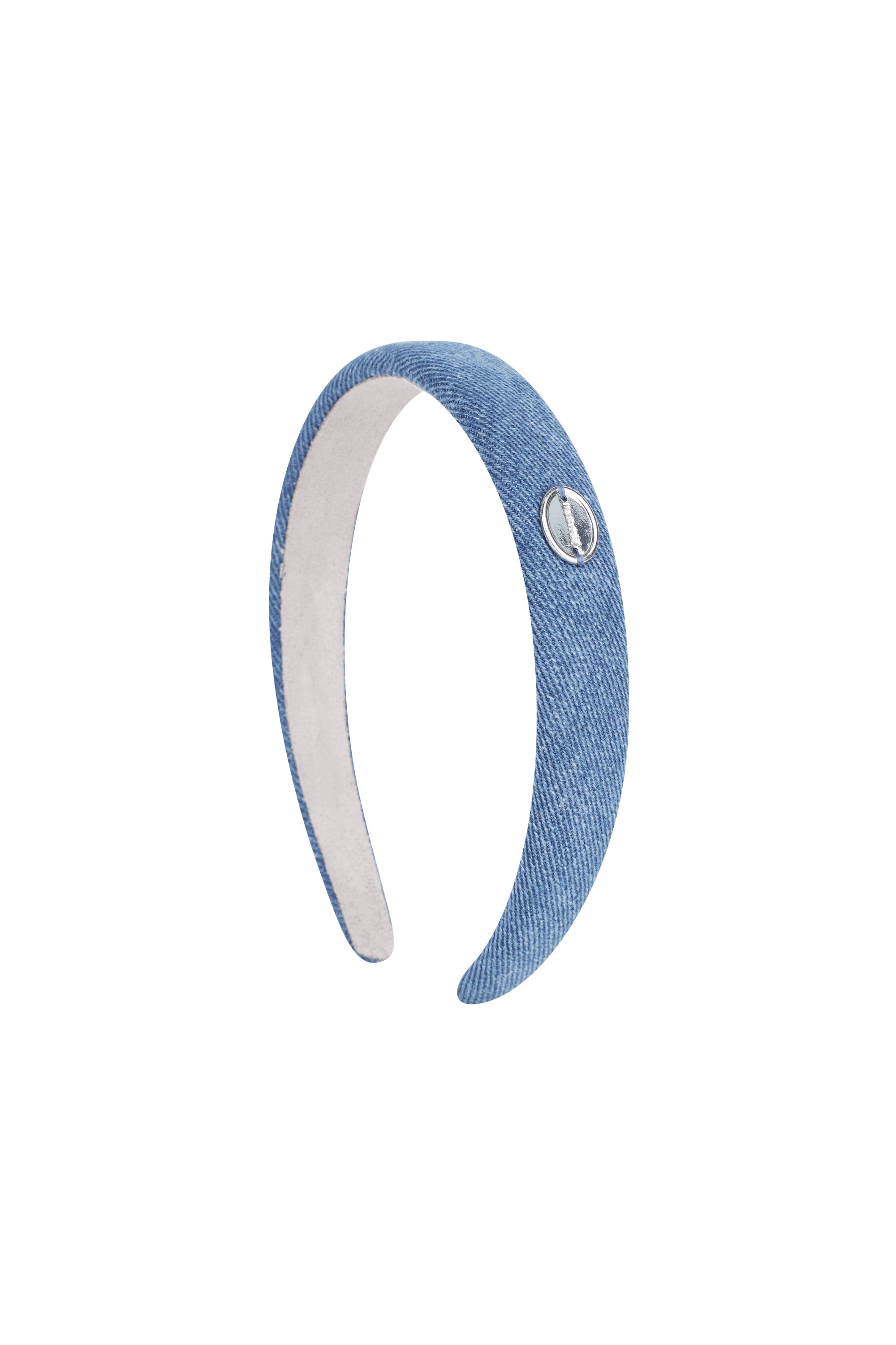 Regular Logo Slim Denim Hairband Blue