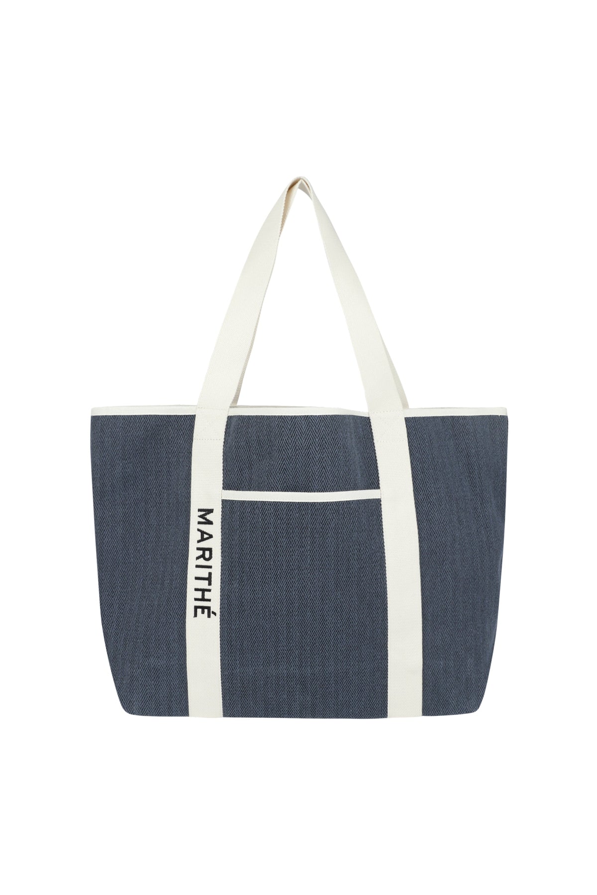 Regular Logo Big Cotton Bag Navy