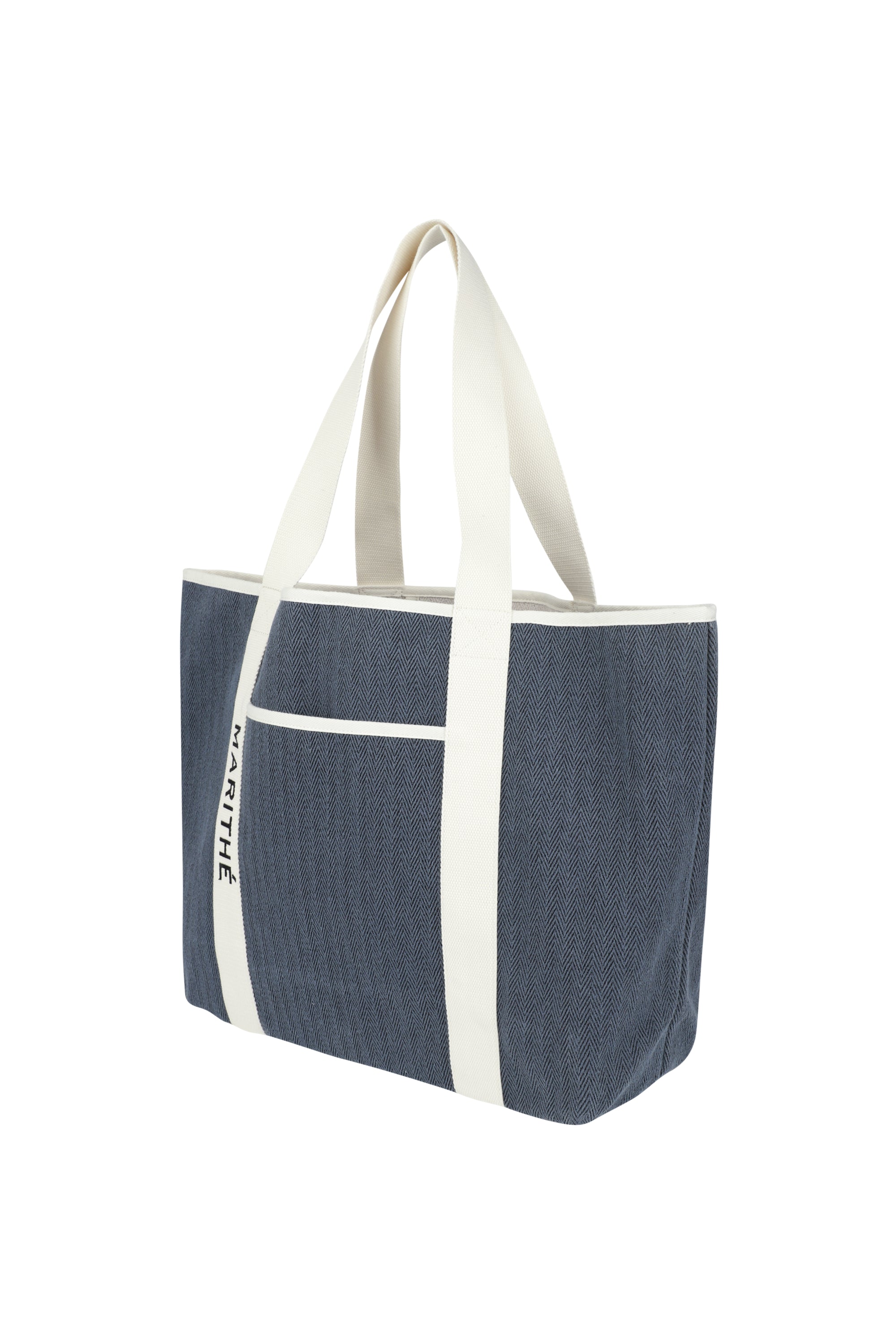 Regular Logo Big Cotton Bag Navy