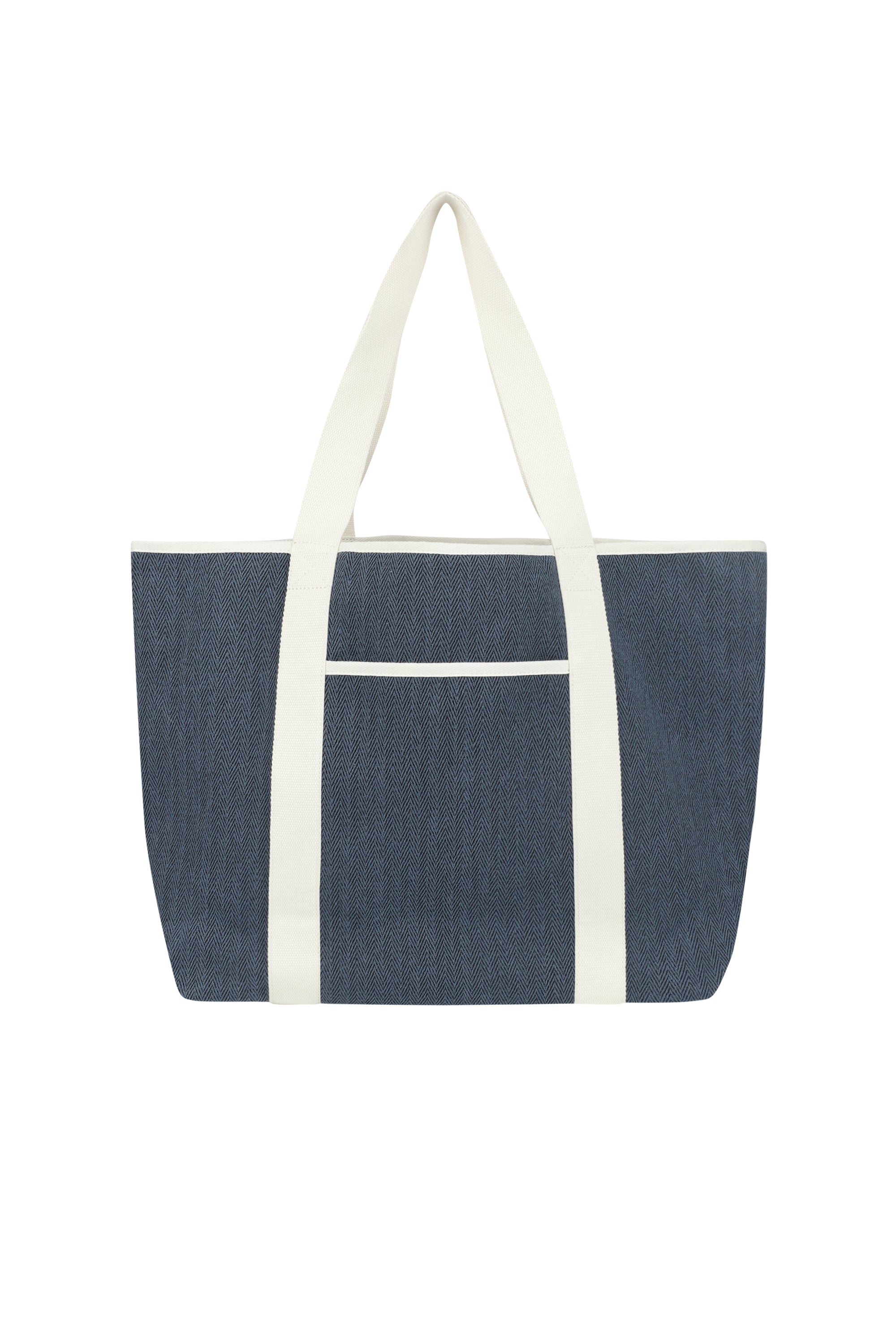 Regular Logo Big Cotton Bag Navy