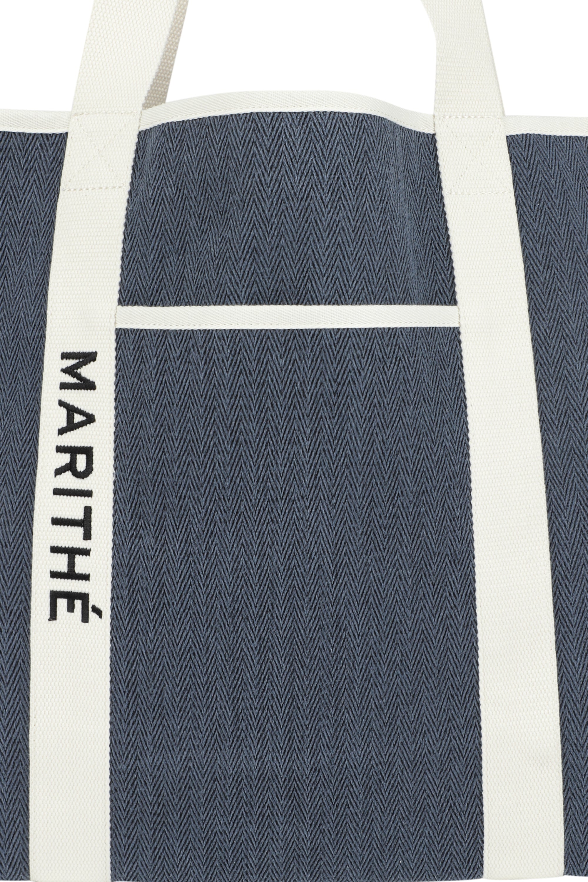 Regular Logo Big Cotton Bag Navy