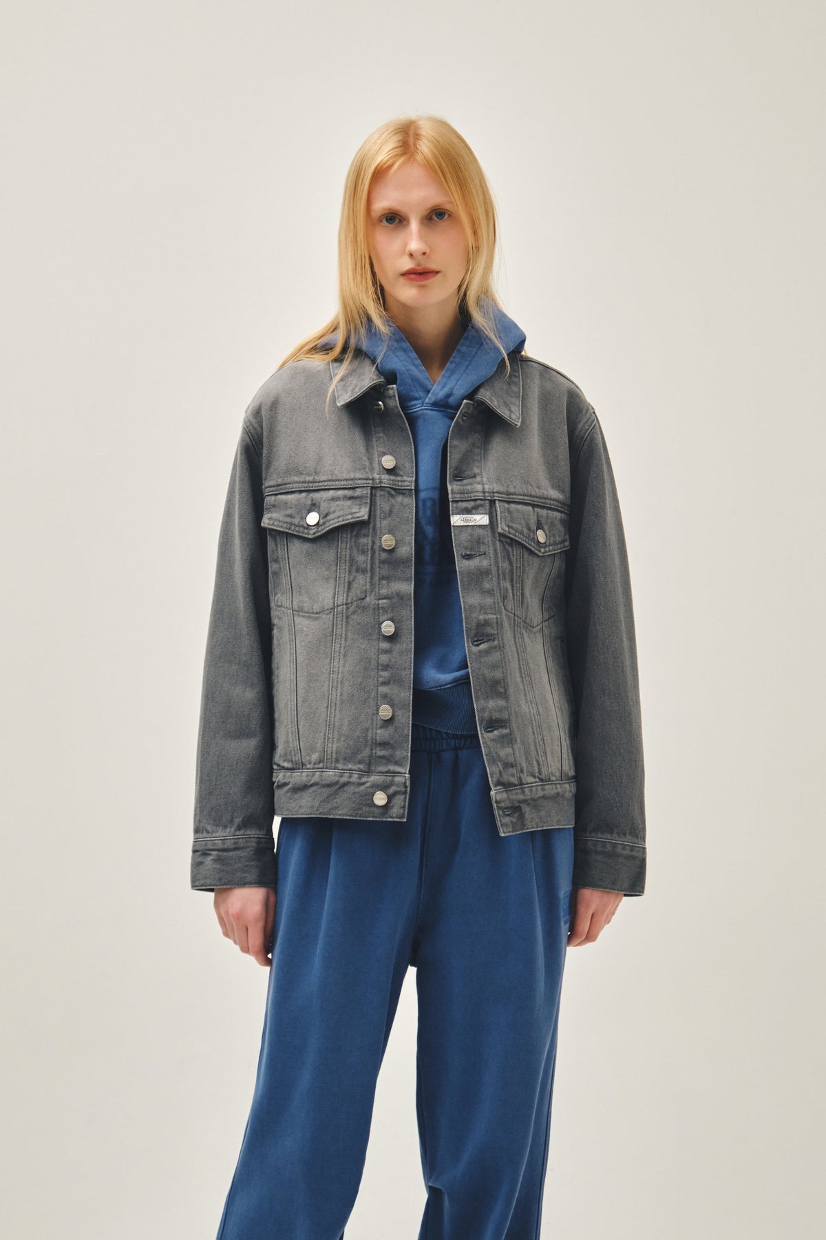 Regular Denim Trucker Jacket Gray
