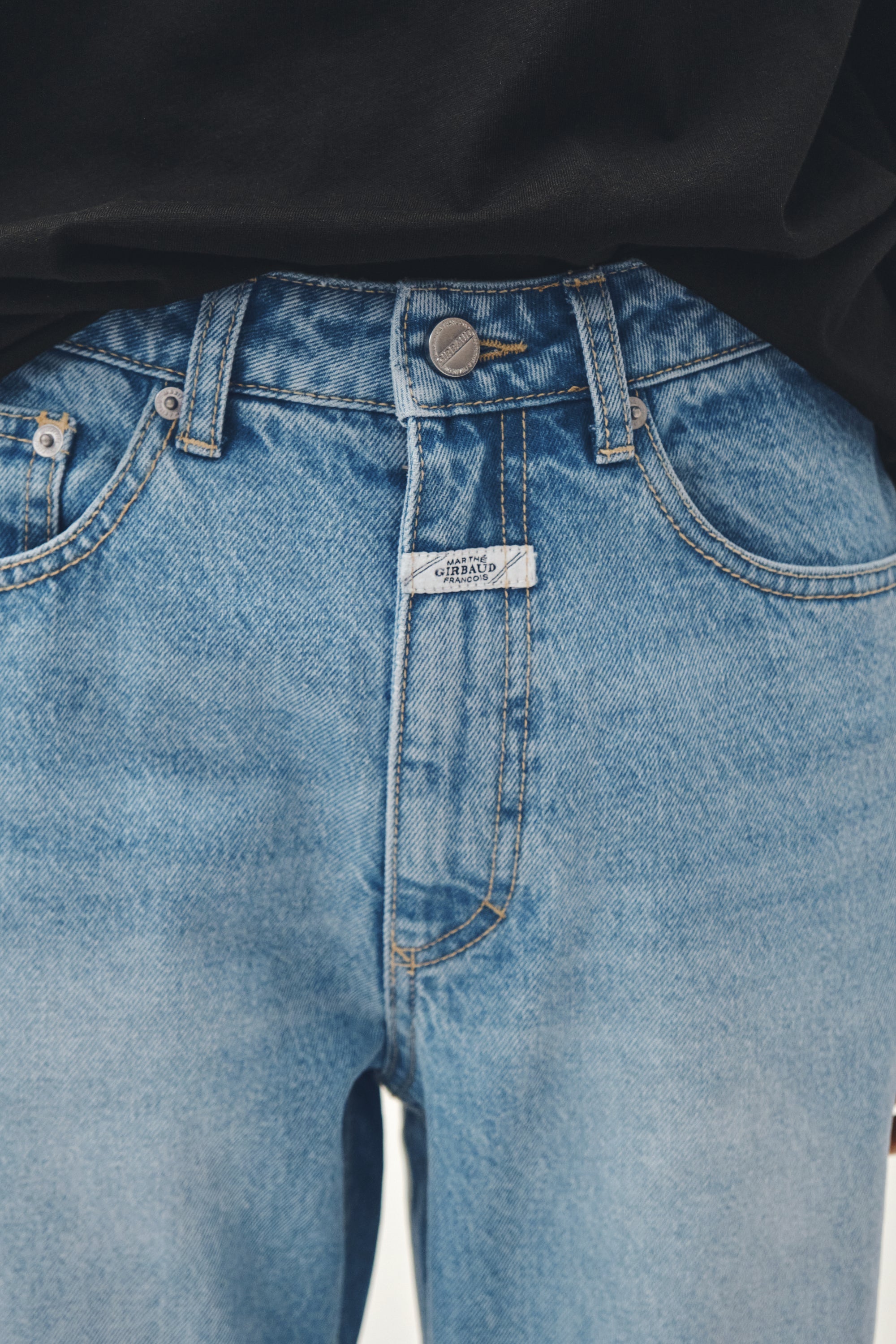 W Relax Boots-Cut Denim Pants Light Blue