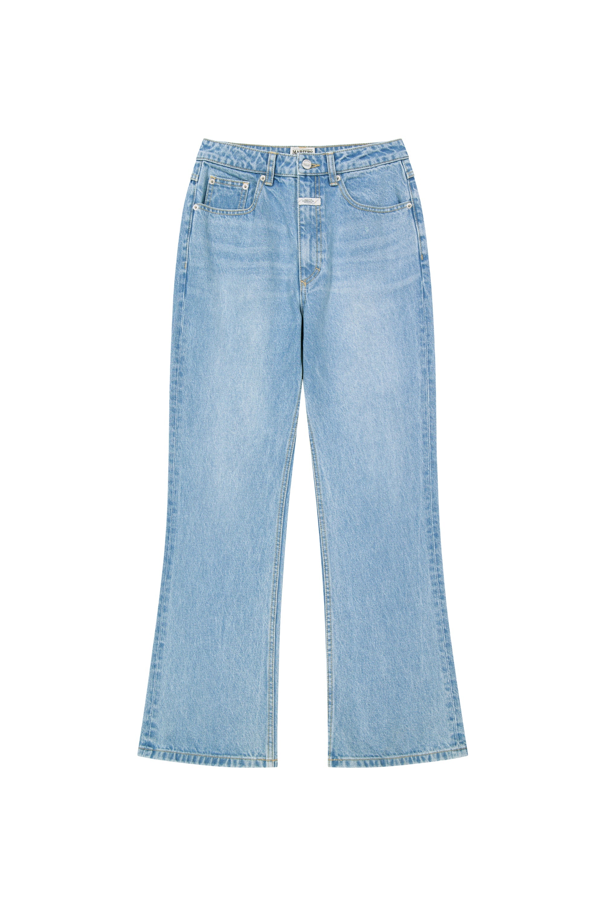 W Relax Boots-Cut Denim Pants Light Blue