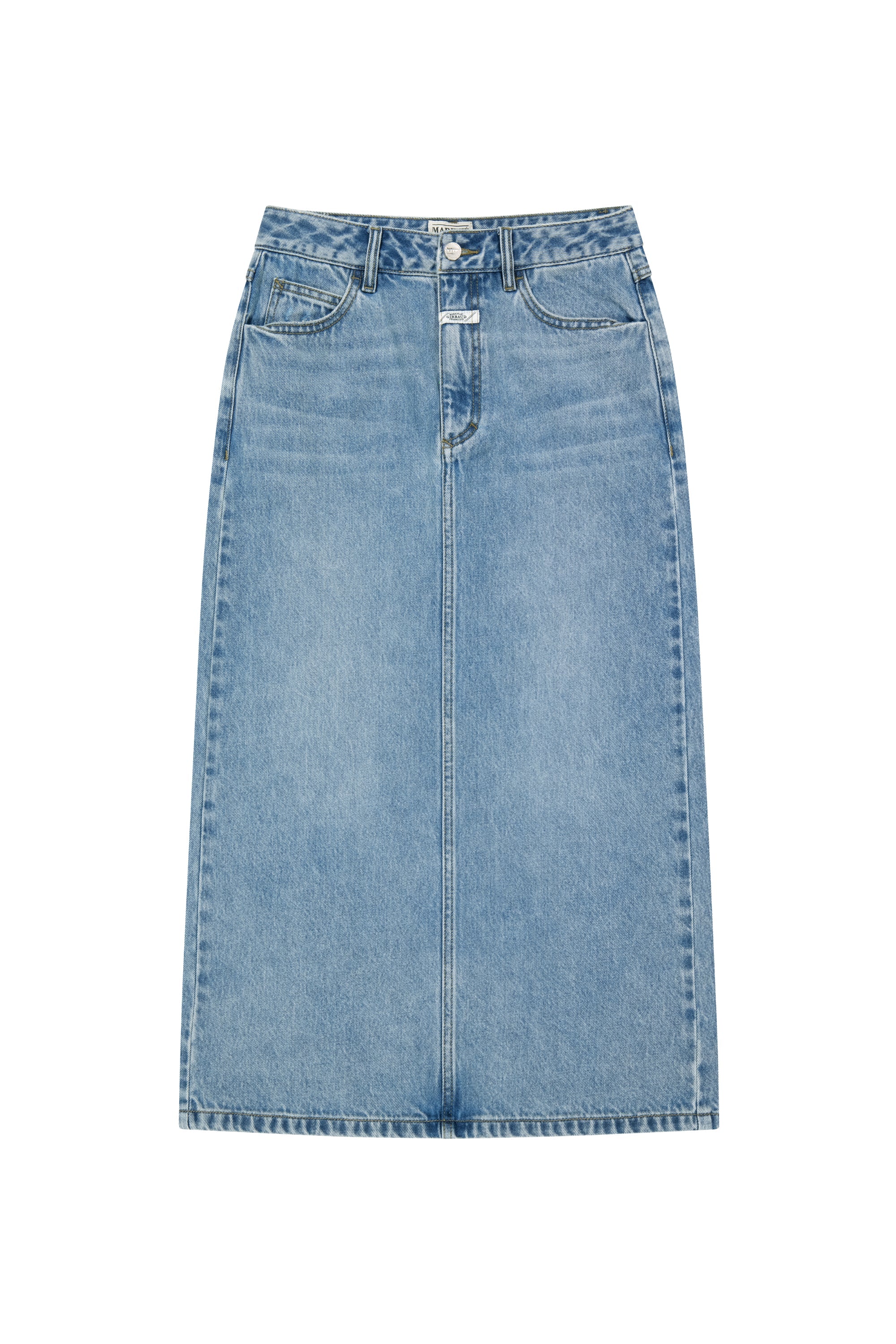 W Denim Maxi Skirt Light Blue