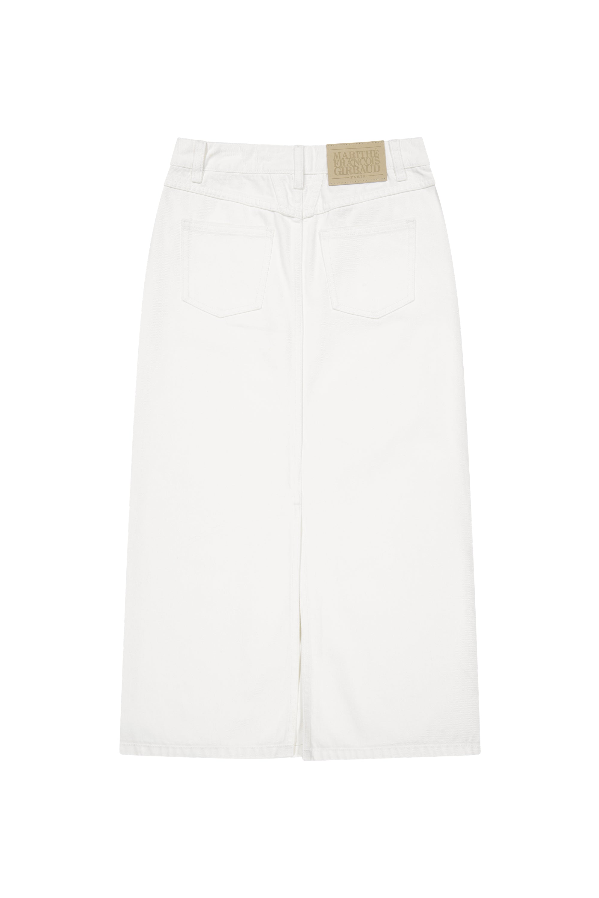 W Denim Maxi Skirt Off White