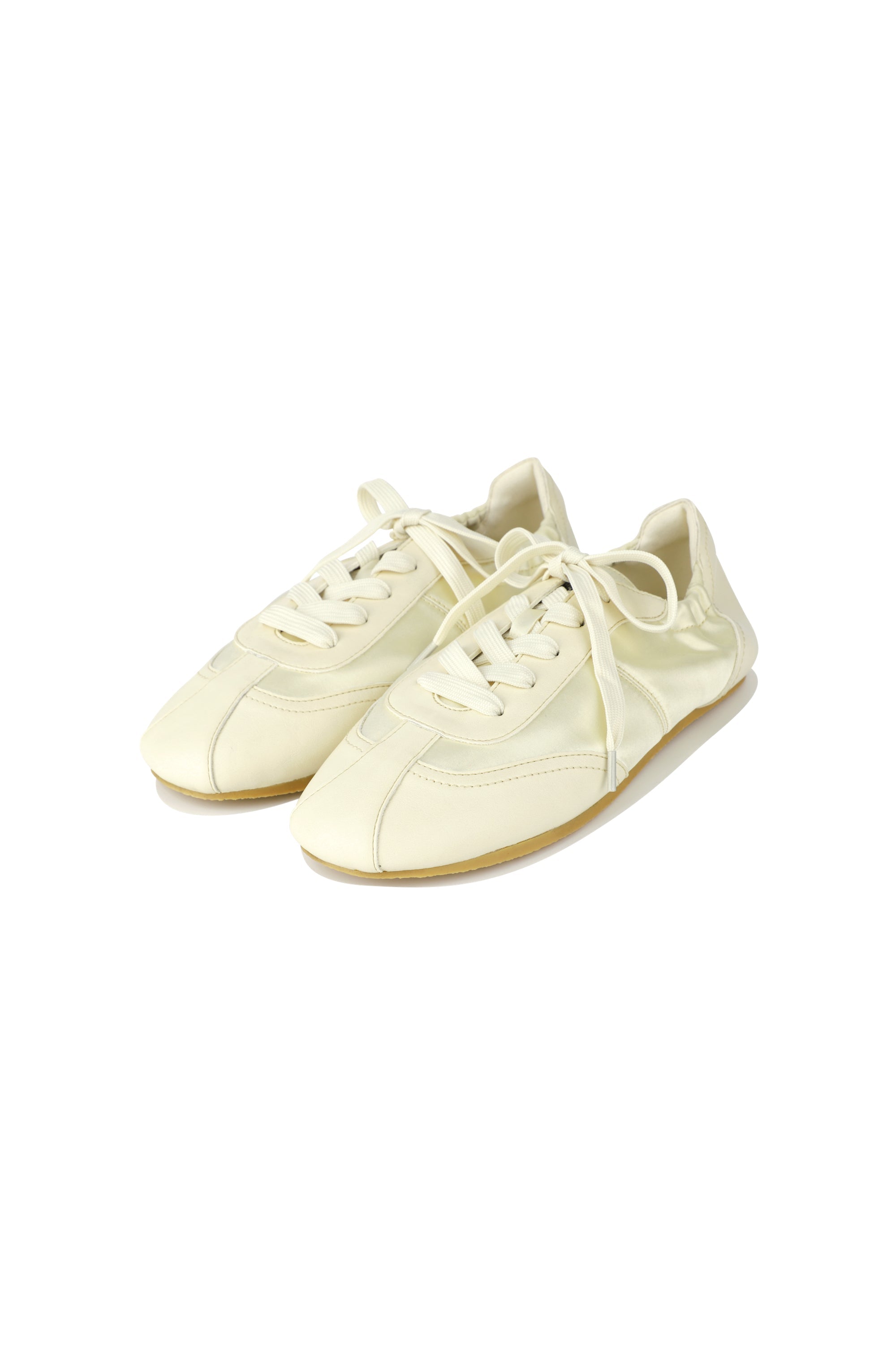 W Lace-Up Foldable Sneakers Ivory