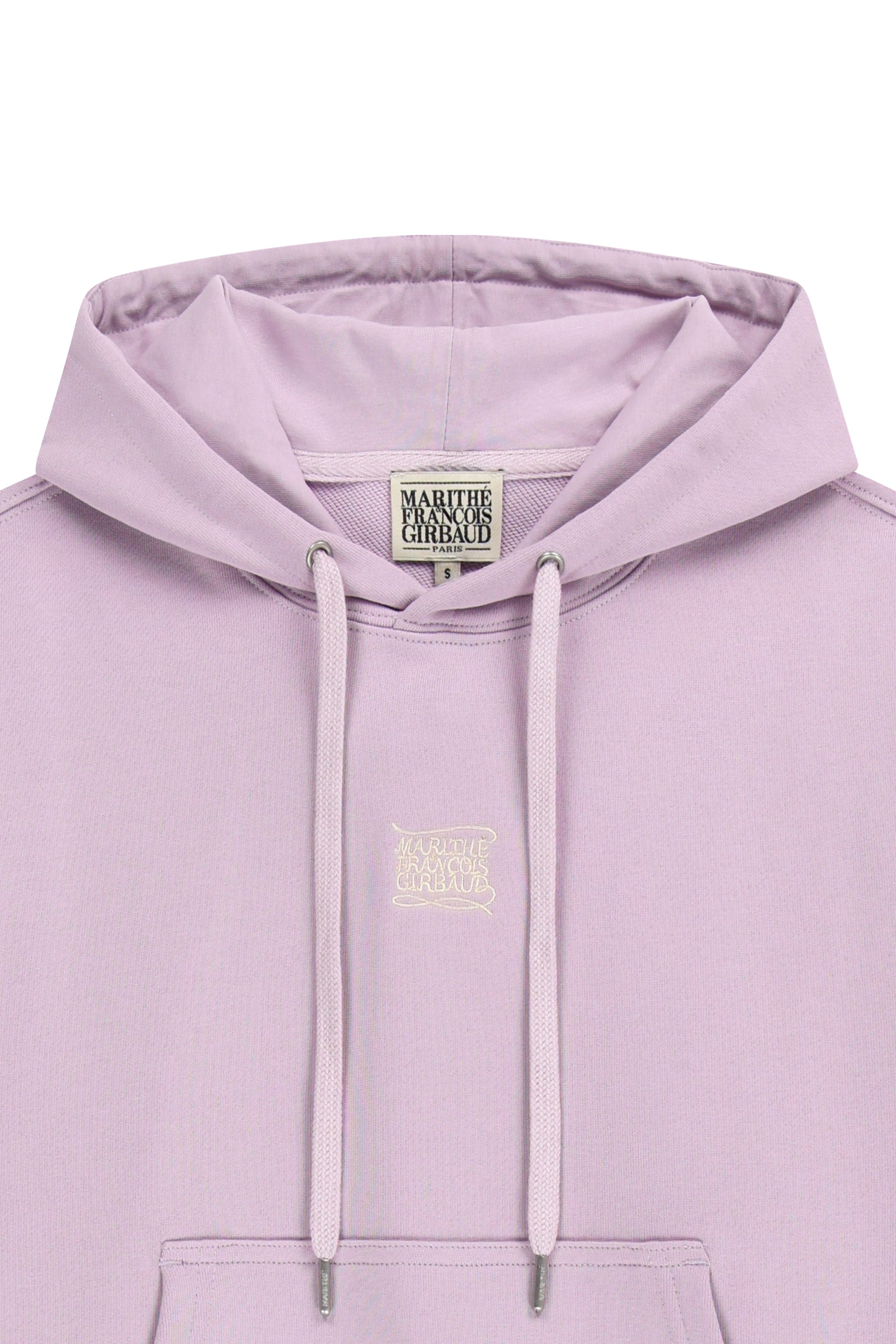 W Small Classic Logo Crop Hoodie Lavender