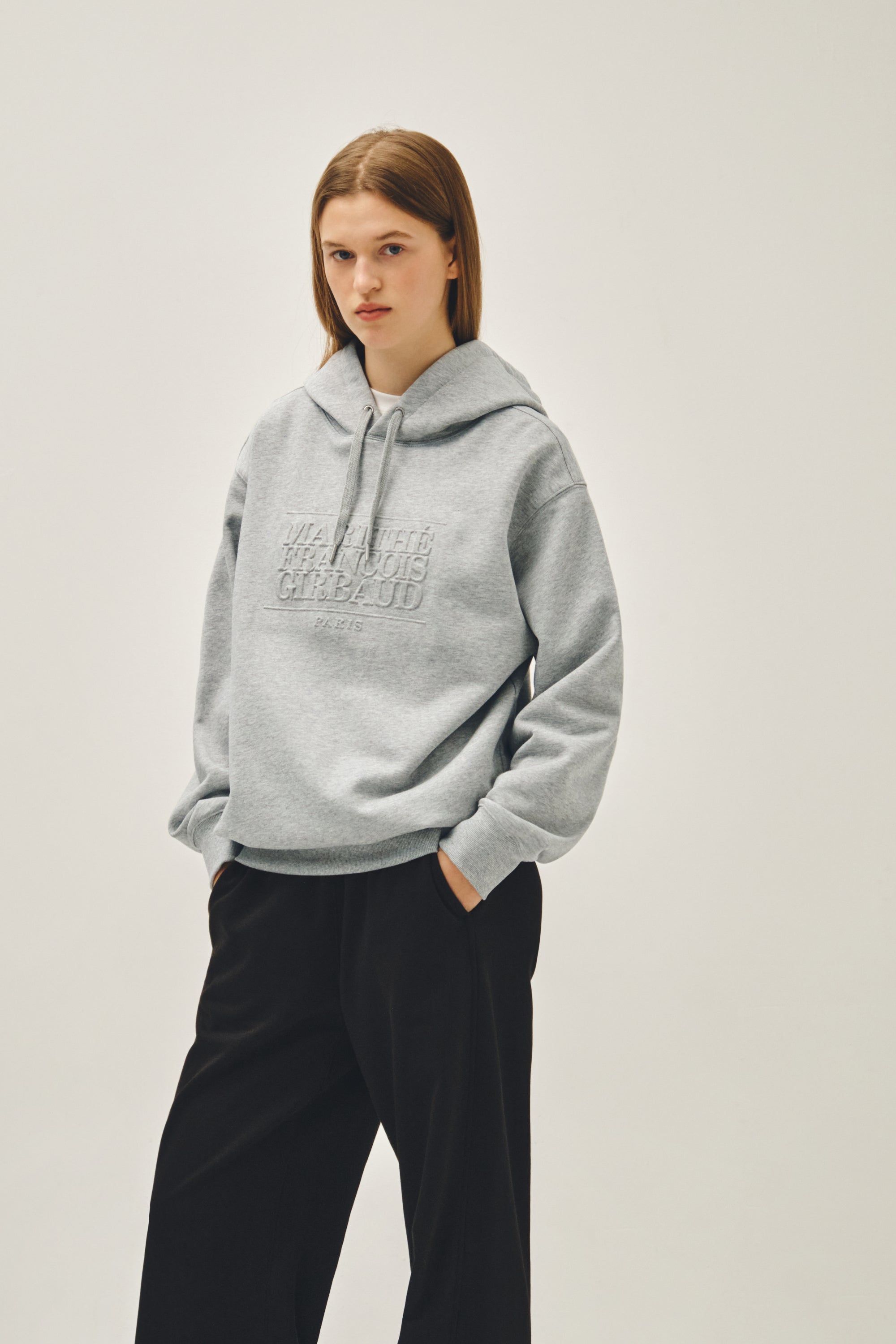 [Regen] Embo Classic Logo Hoodie Heather Gray