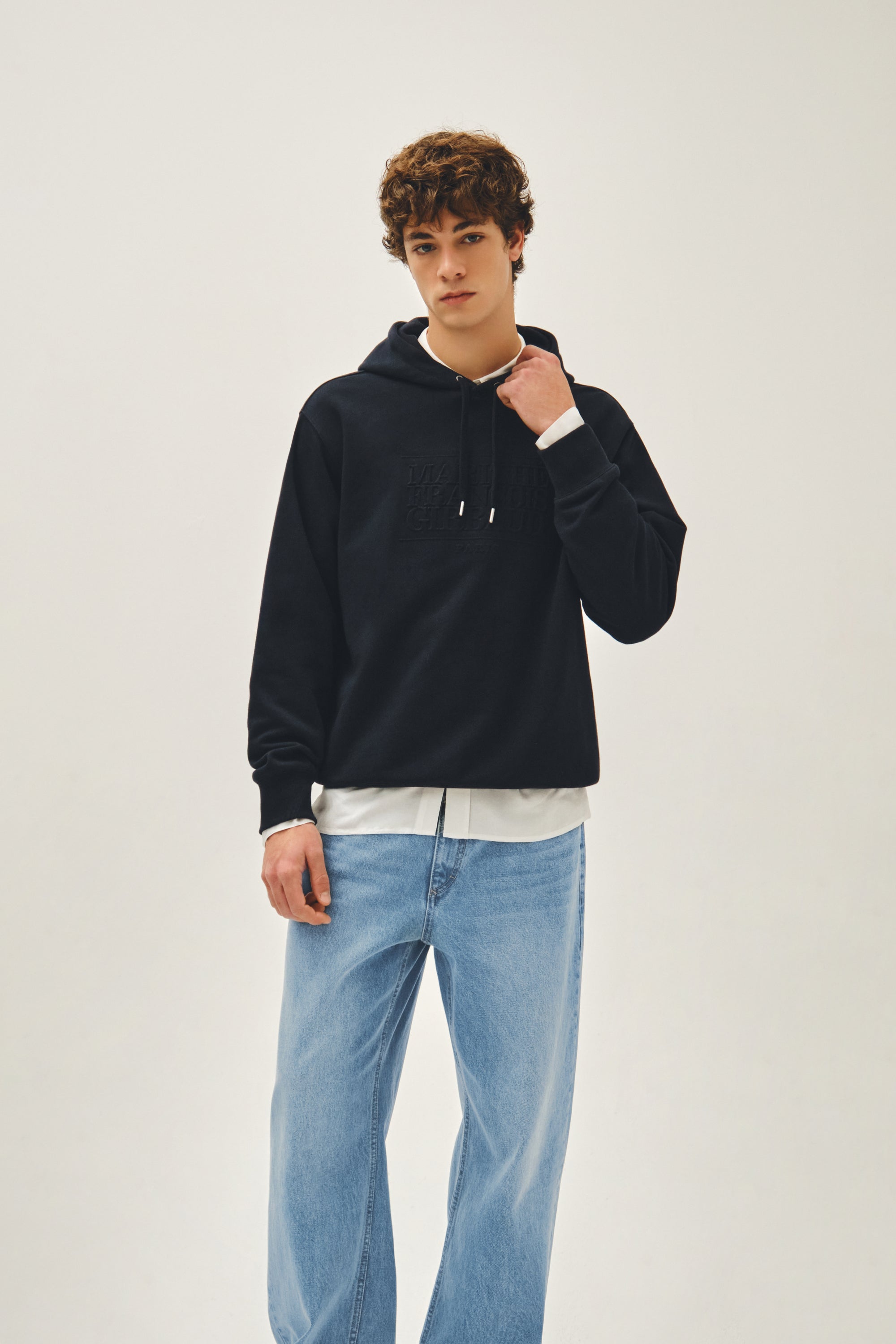 [Regen] Embo Classic Logo Hoodie Navy