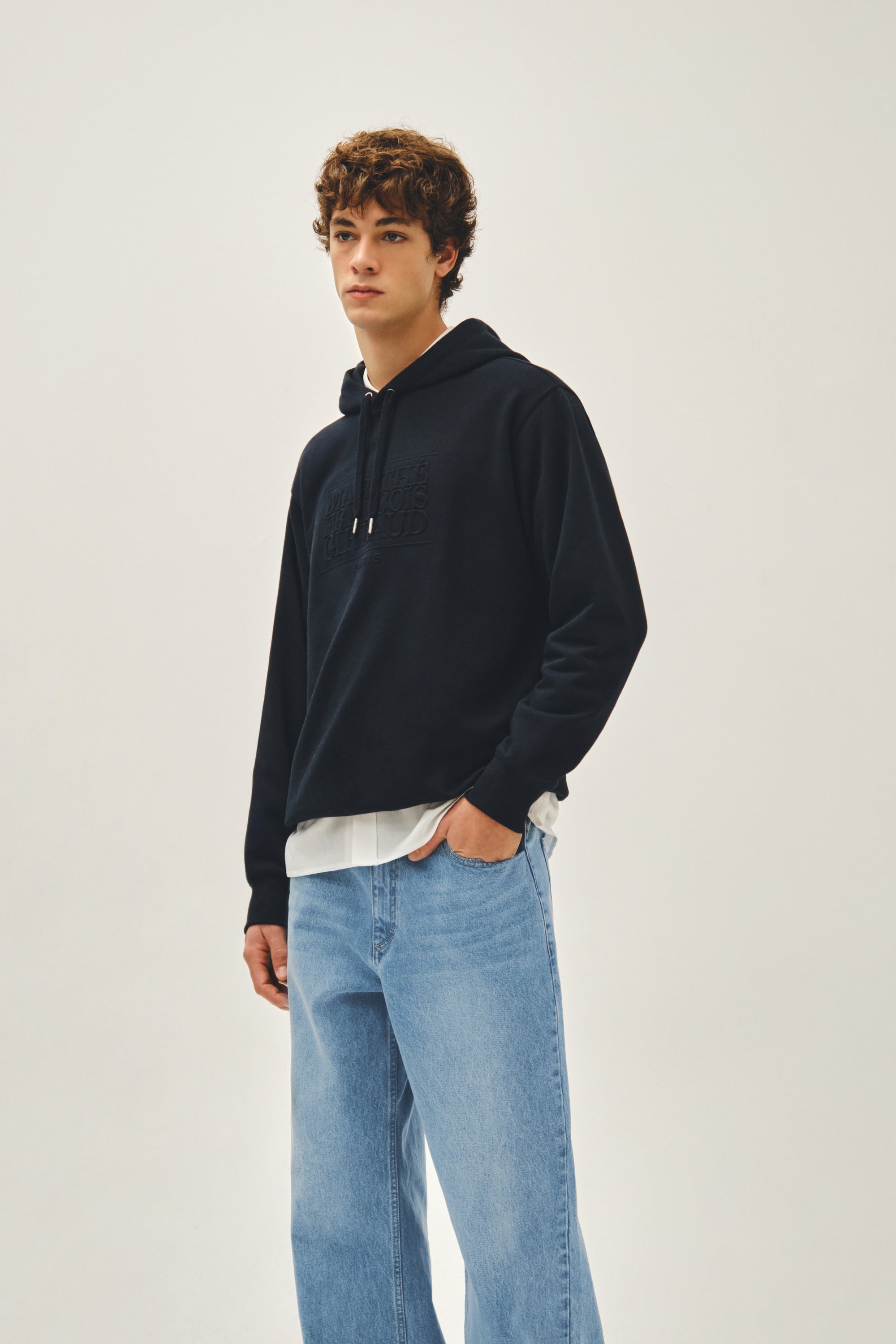 [Regen] Embo Classic Logo Hoodie Navy
