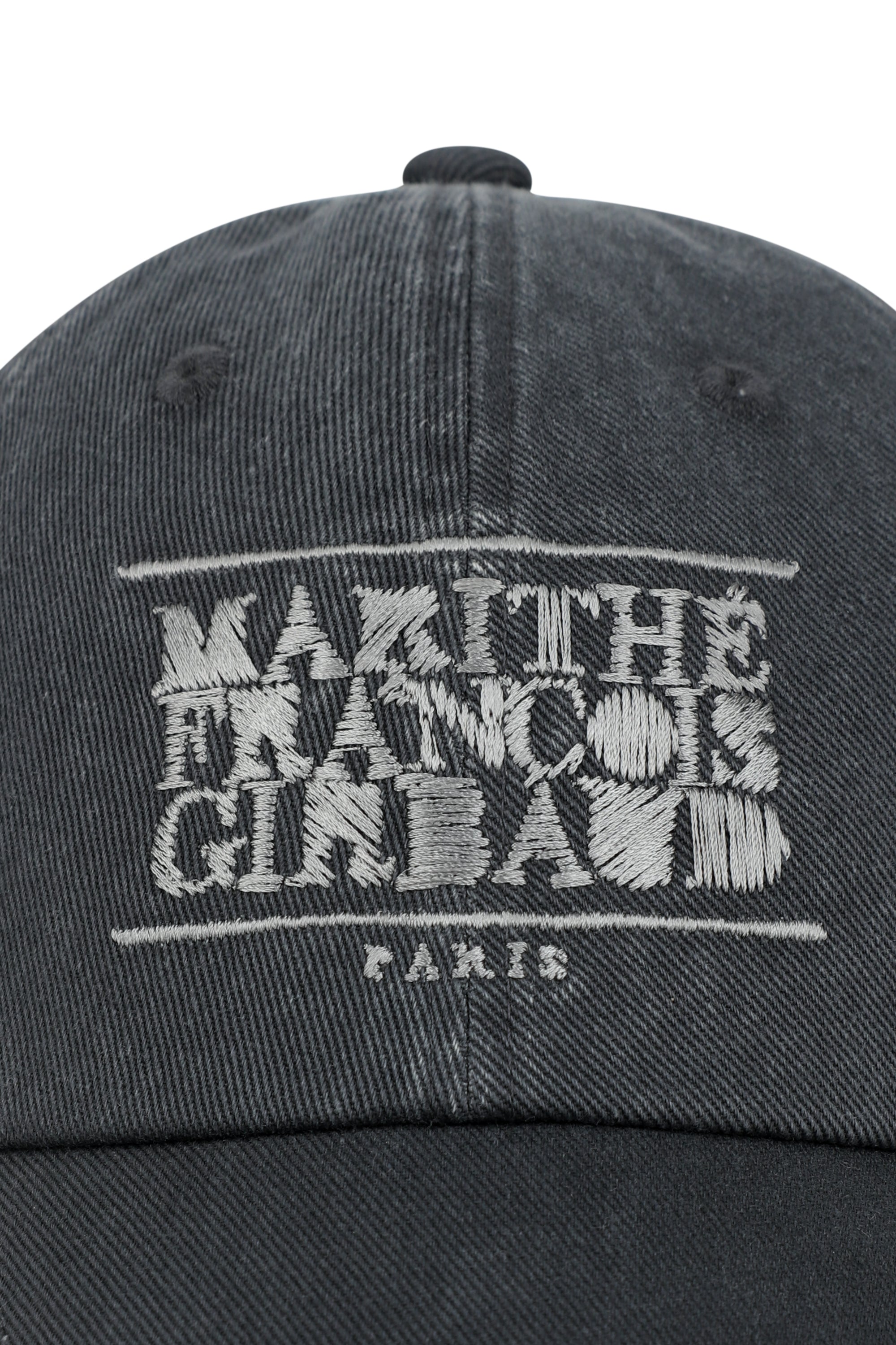 Drawing Classic Logo Damaged Covered Cap Charcoal