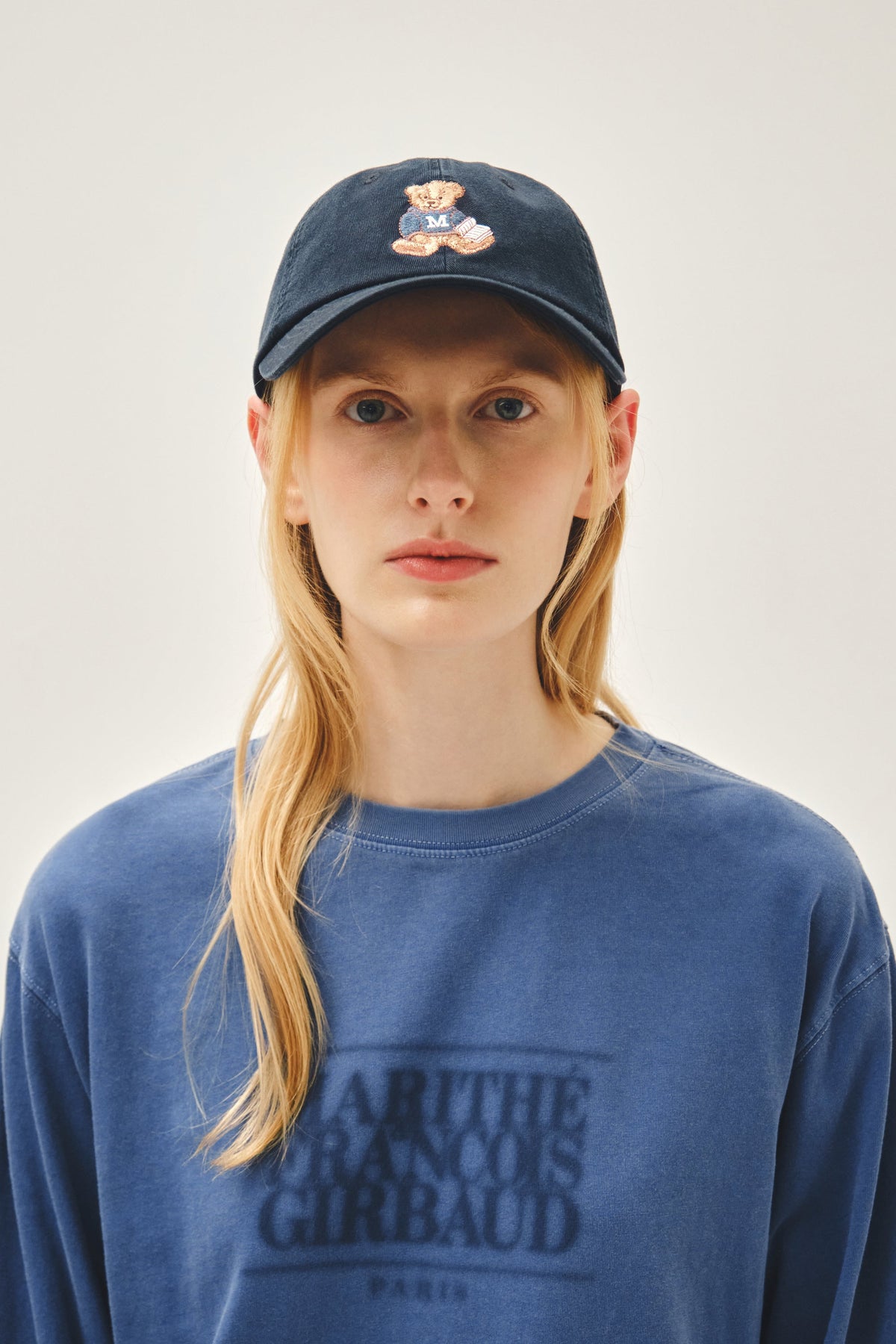 Reading Club Doodle Bear Cap Navy