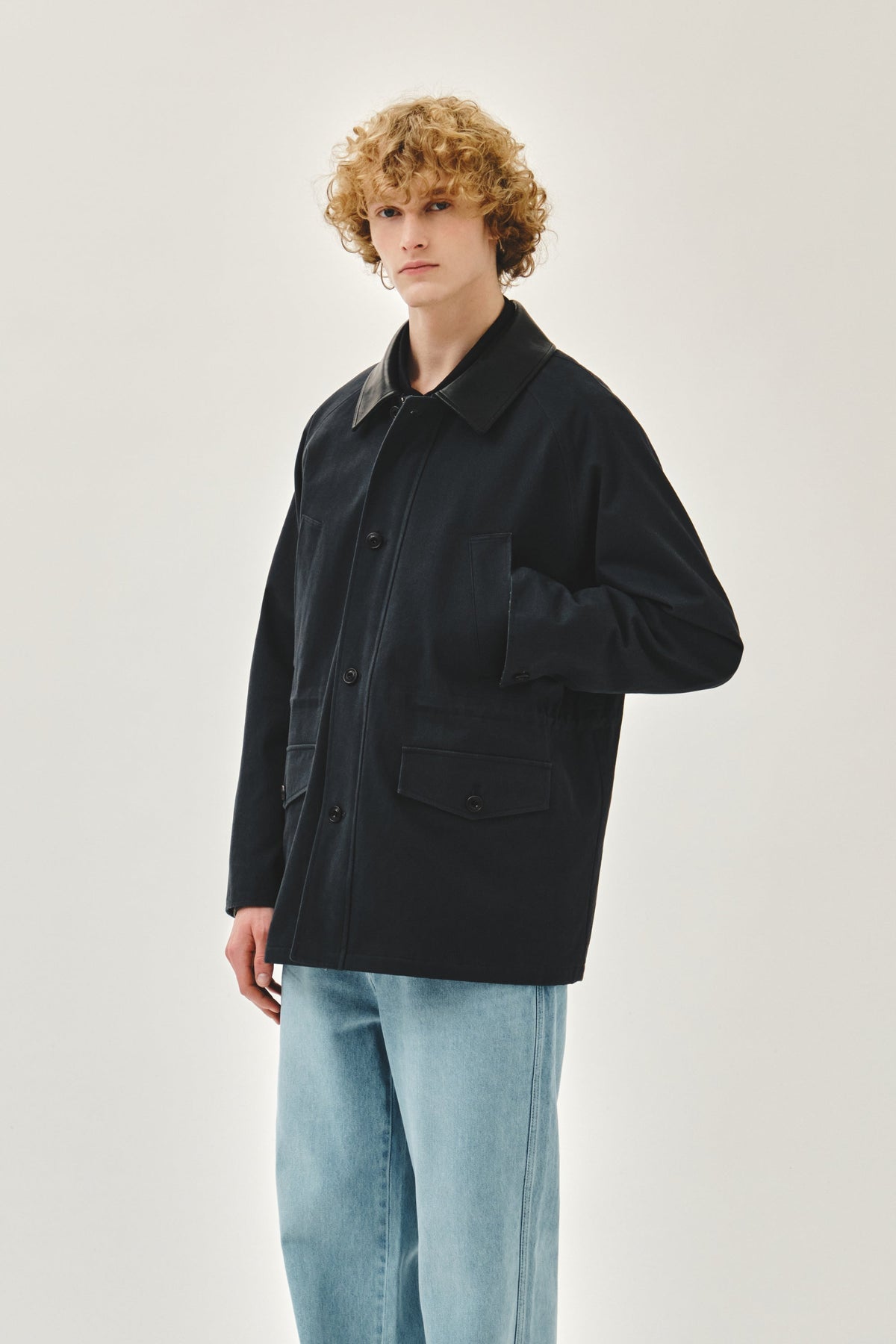 Cotton Washed Hunting Jacket Charcoal