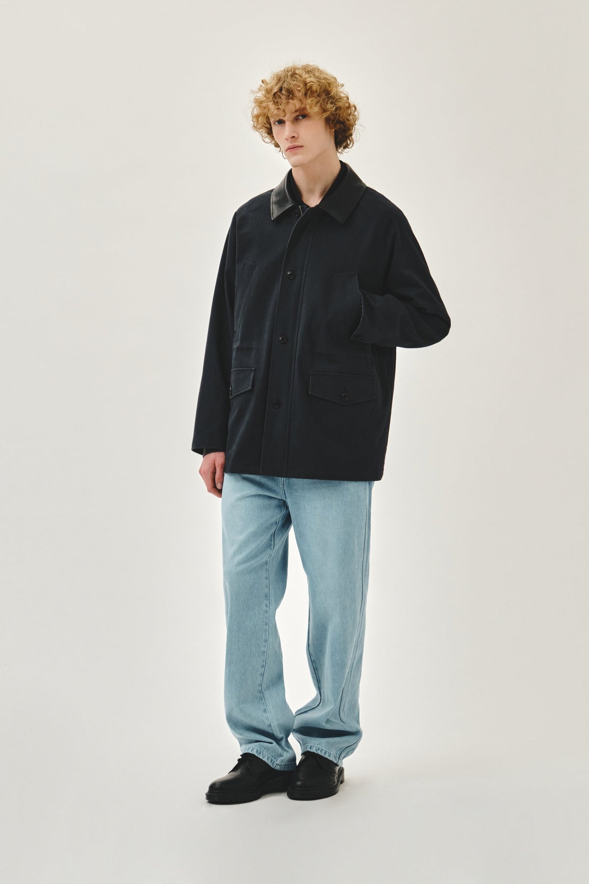 Cotton Washed Hunting Jacket Charcoal