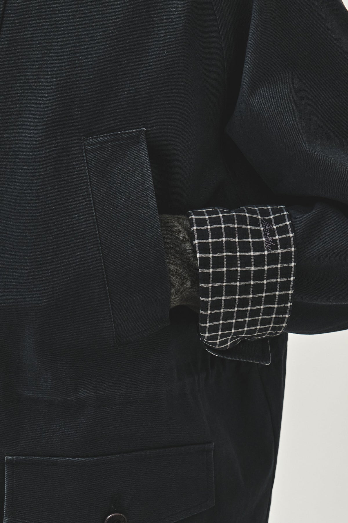 Cotton Washed Hunting Jacket Charcoal