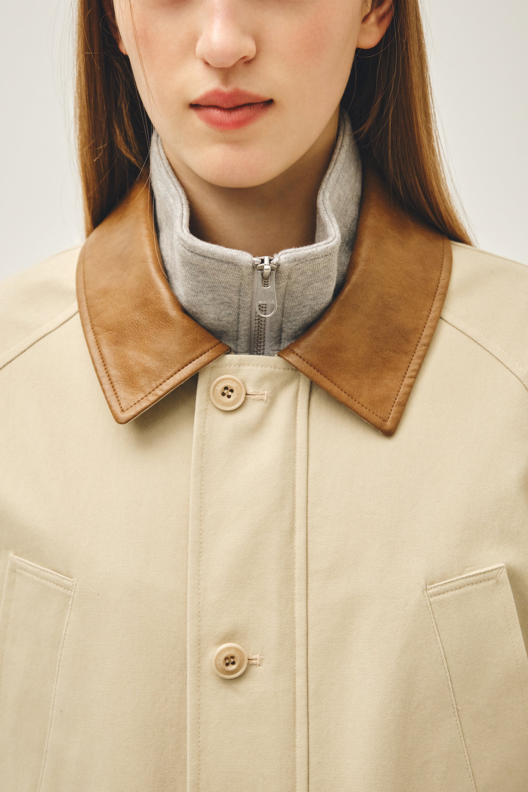 Cotton Washed Hunting Jacket Light Beige