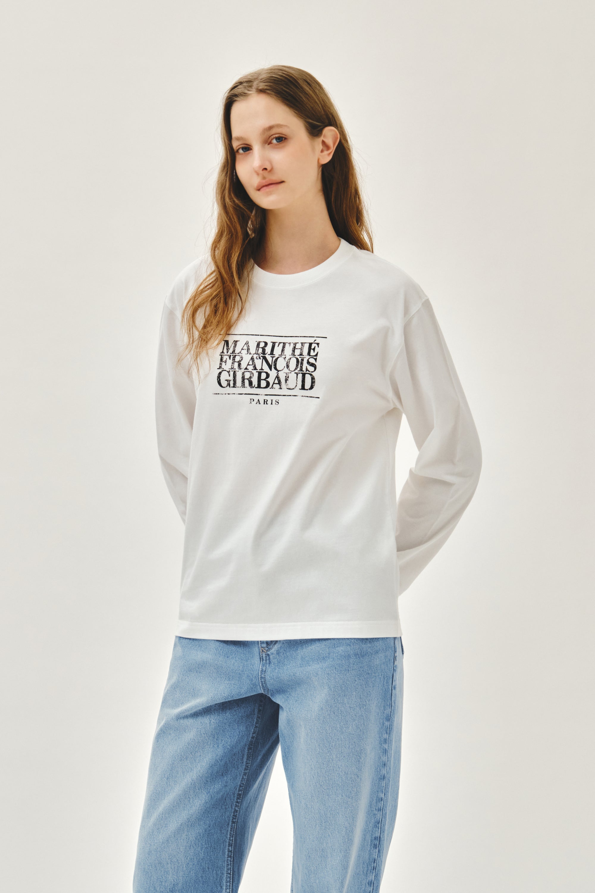 Crack Classic Logo Long Sleeve Tee White
