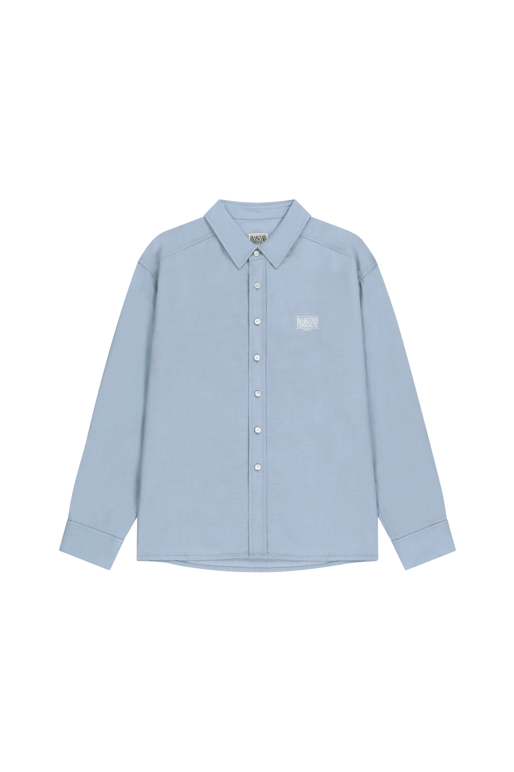 Classic Logo Linen Shirt Sky Blue