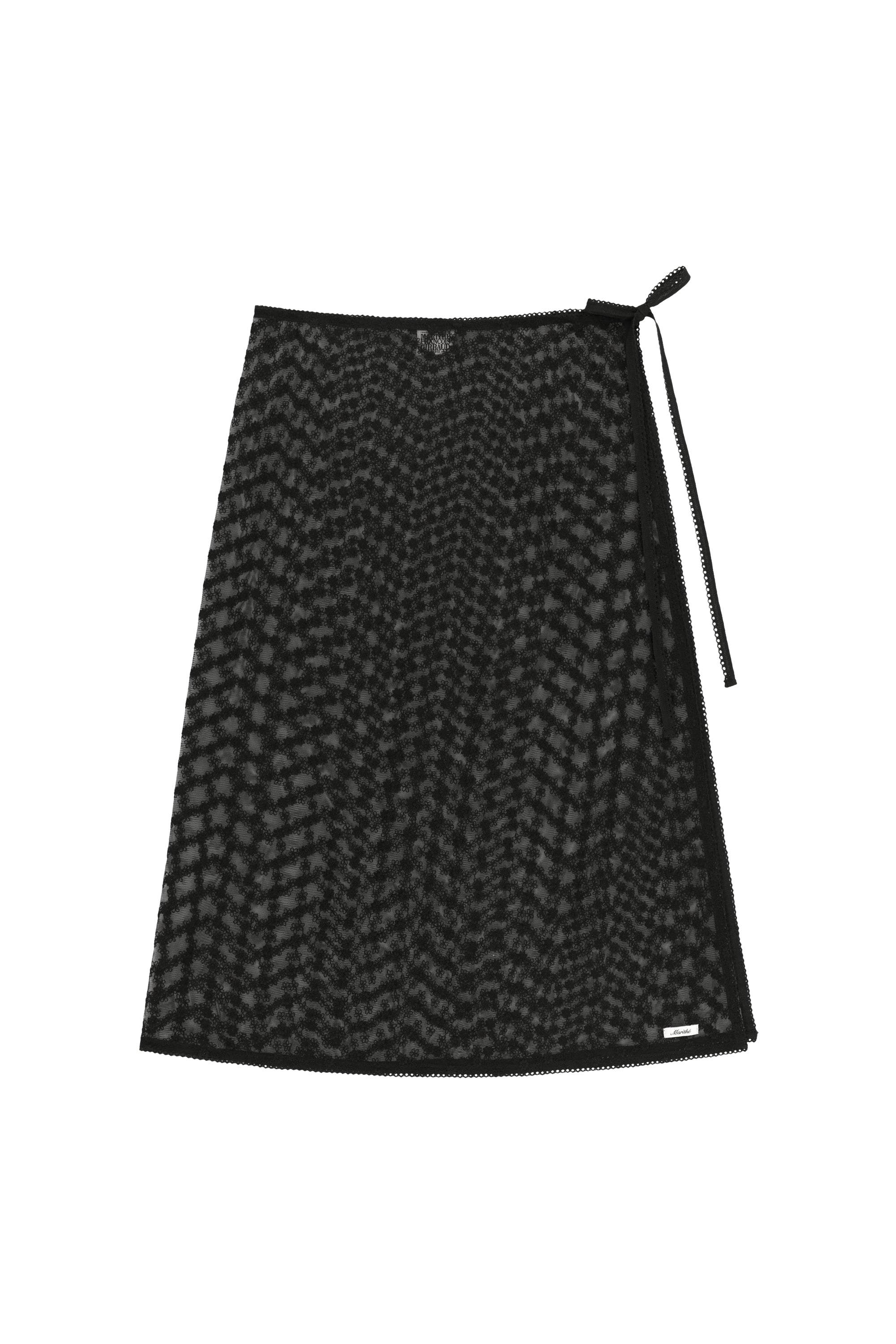W Lace Layered Skirt Black