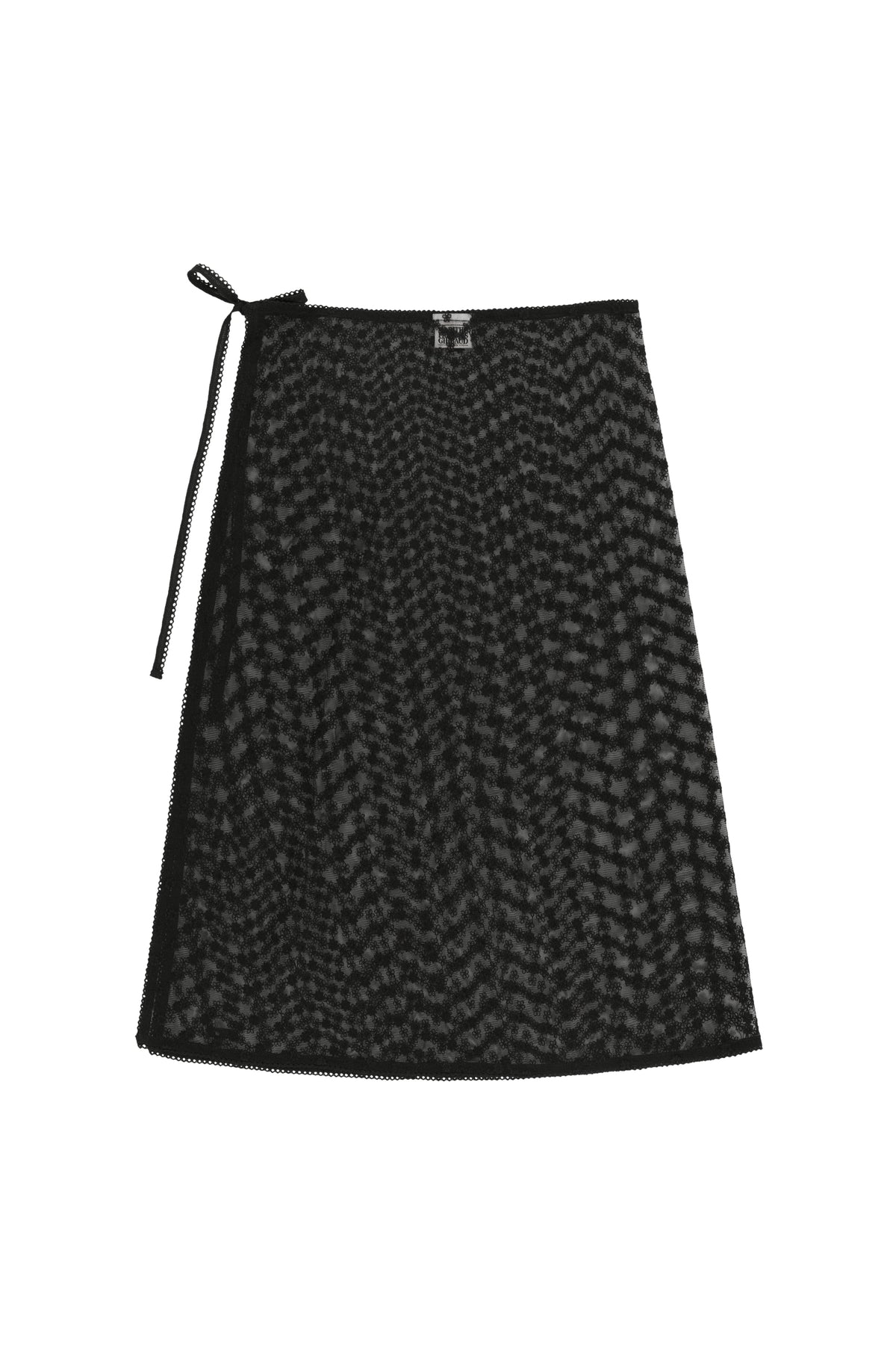 W Lace Layered Skirt Black