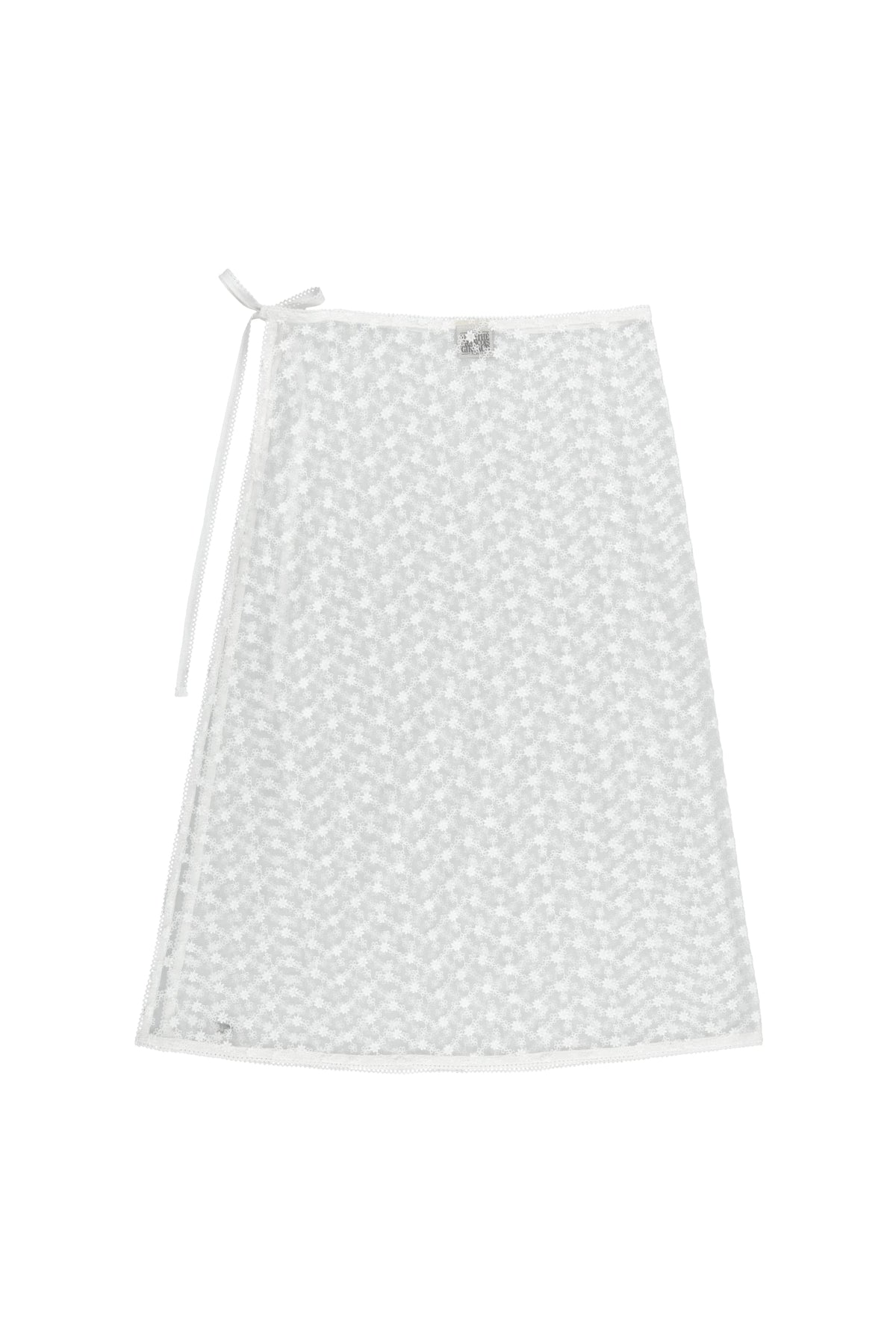 W Lace Layered Skirt White