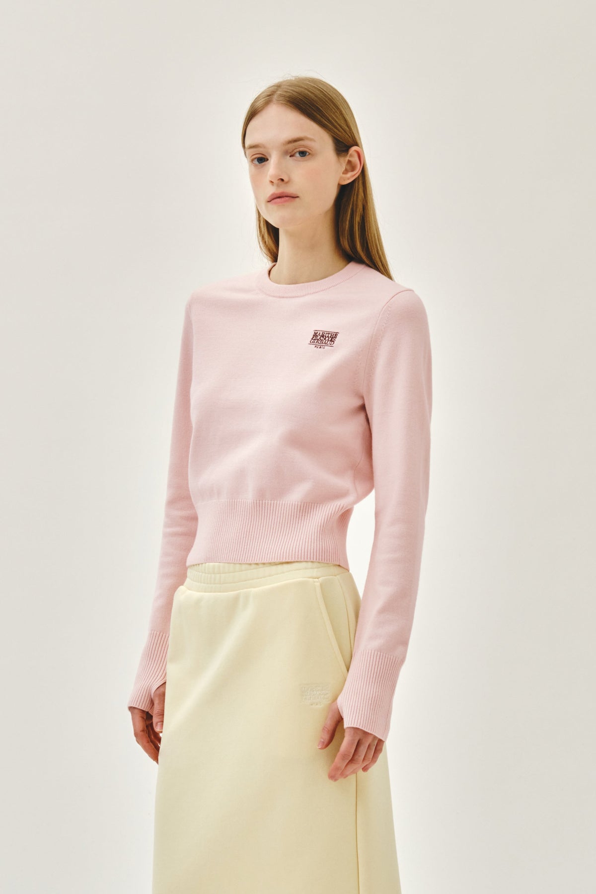 W CLASSIC LOGO SWEAT LONG SKIRT Butter