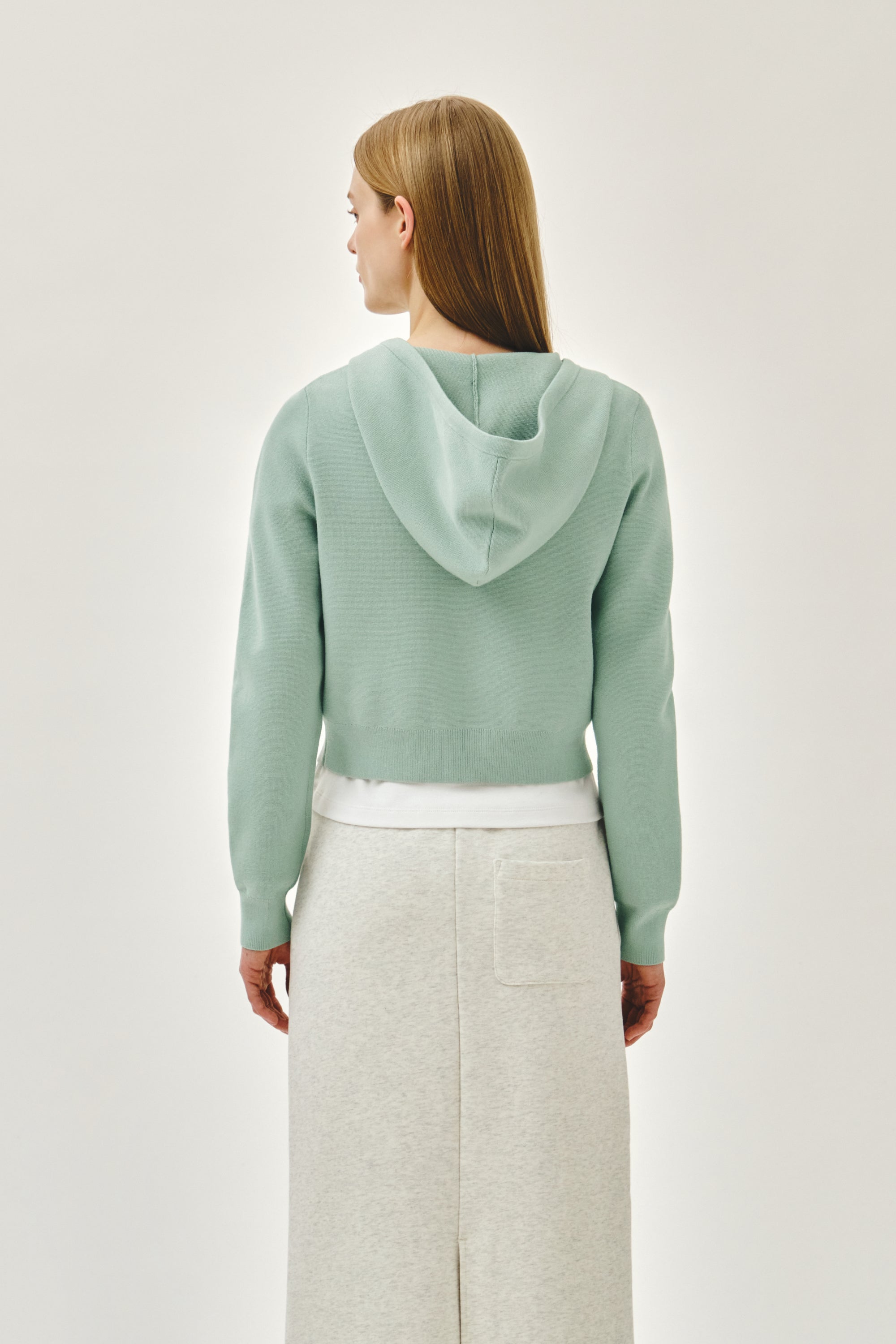 W CLASSIC LOGO SWEAT LONG SKIRT Oatmeal