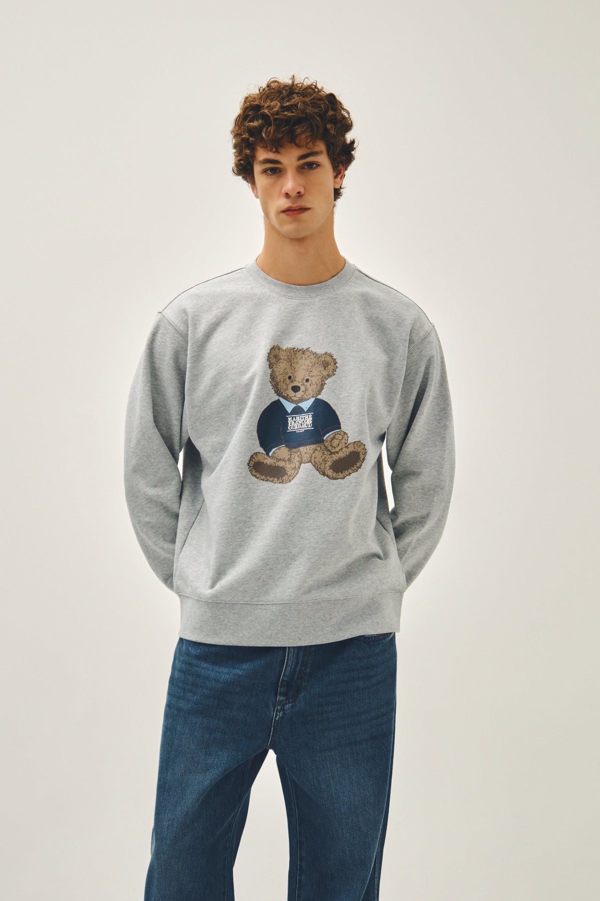 Doodle Bear Sweatshirt Heather Gray