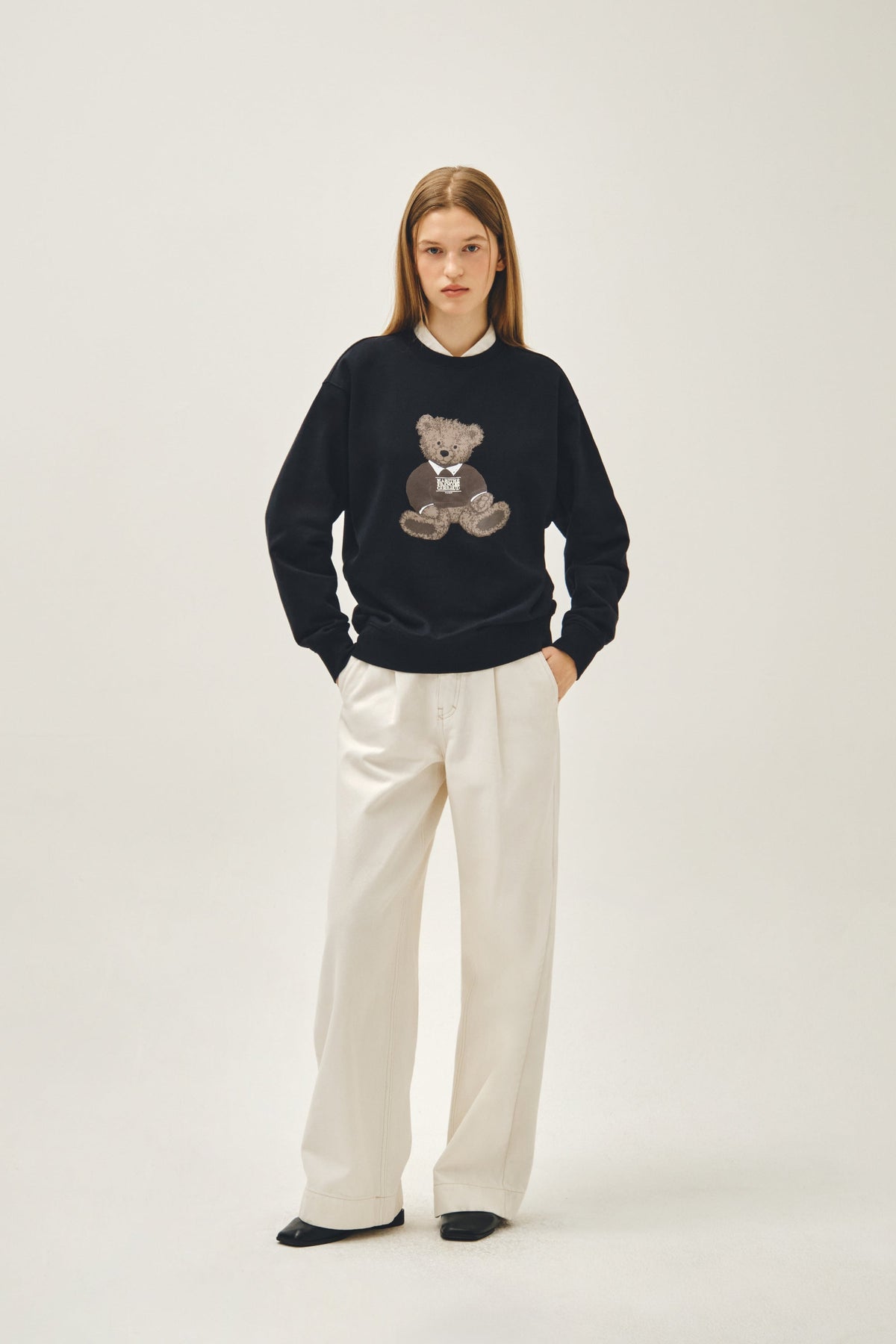 Doodle Bear Sweatshirt Navy
