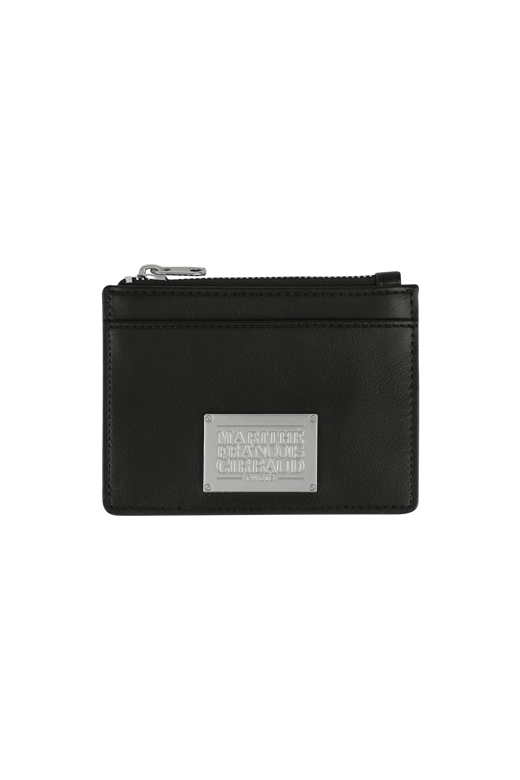 Classic Logo Zip Card Wallet Black