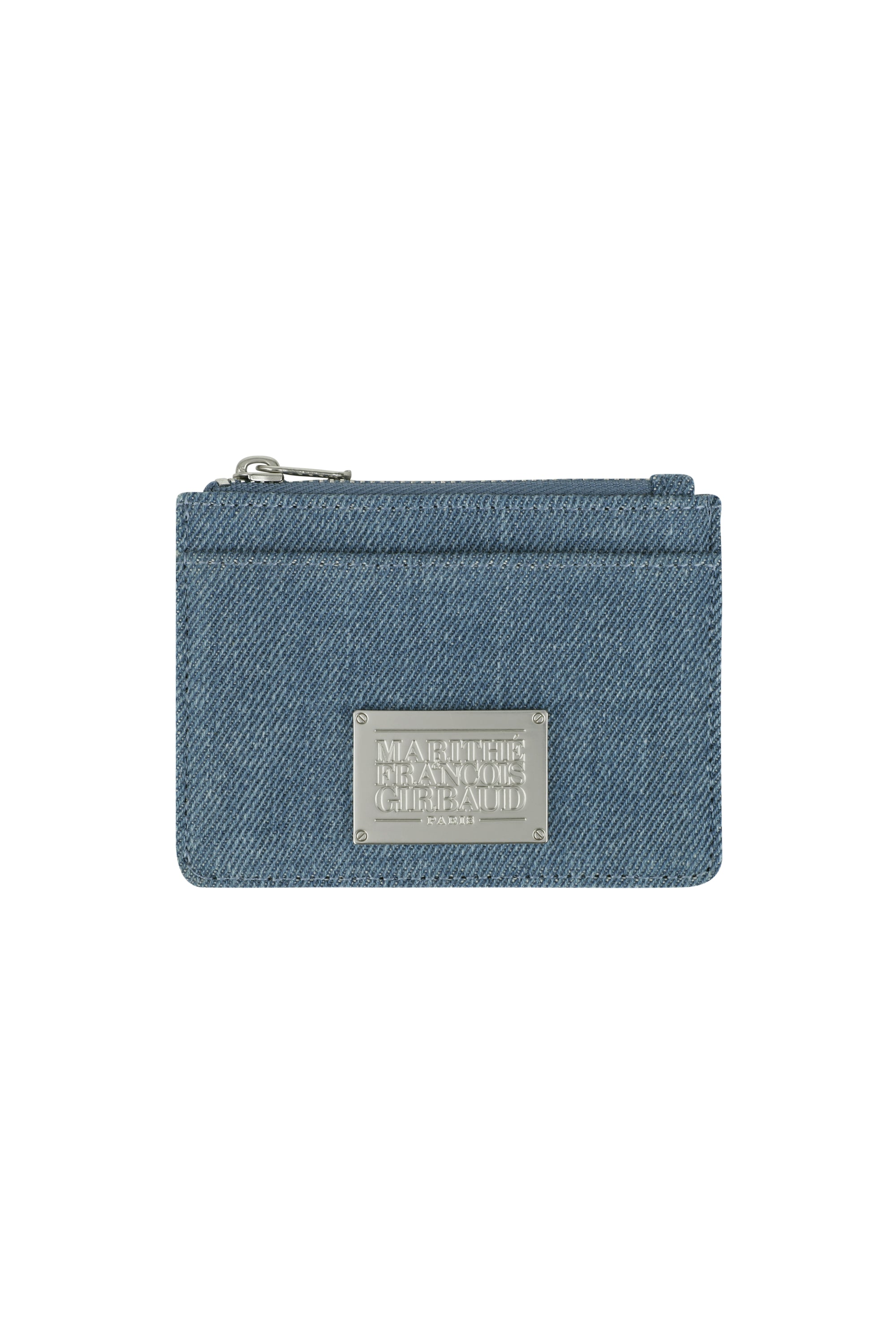 Classic Logo Zip Card Wallet Blue