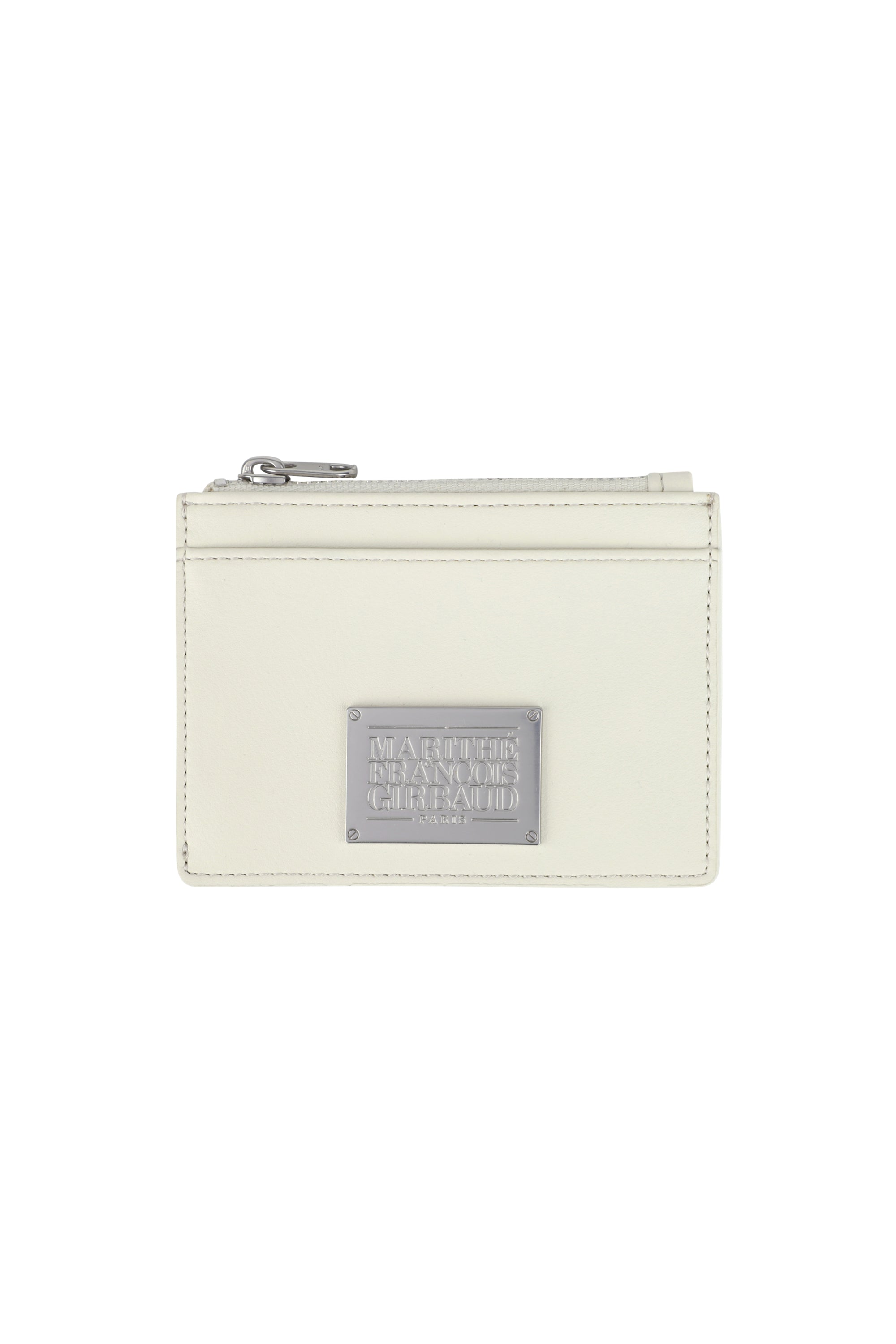 Classic Logo Zip Card Wallet Ivory